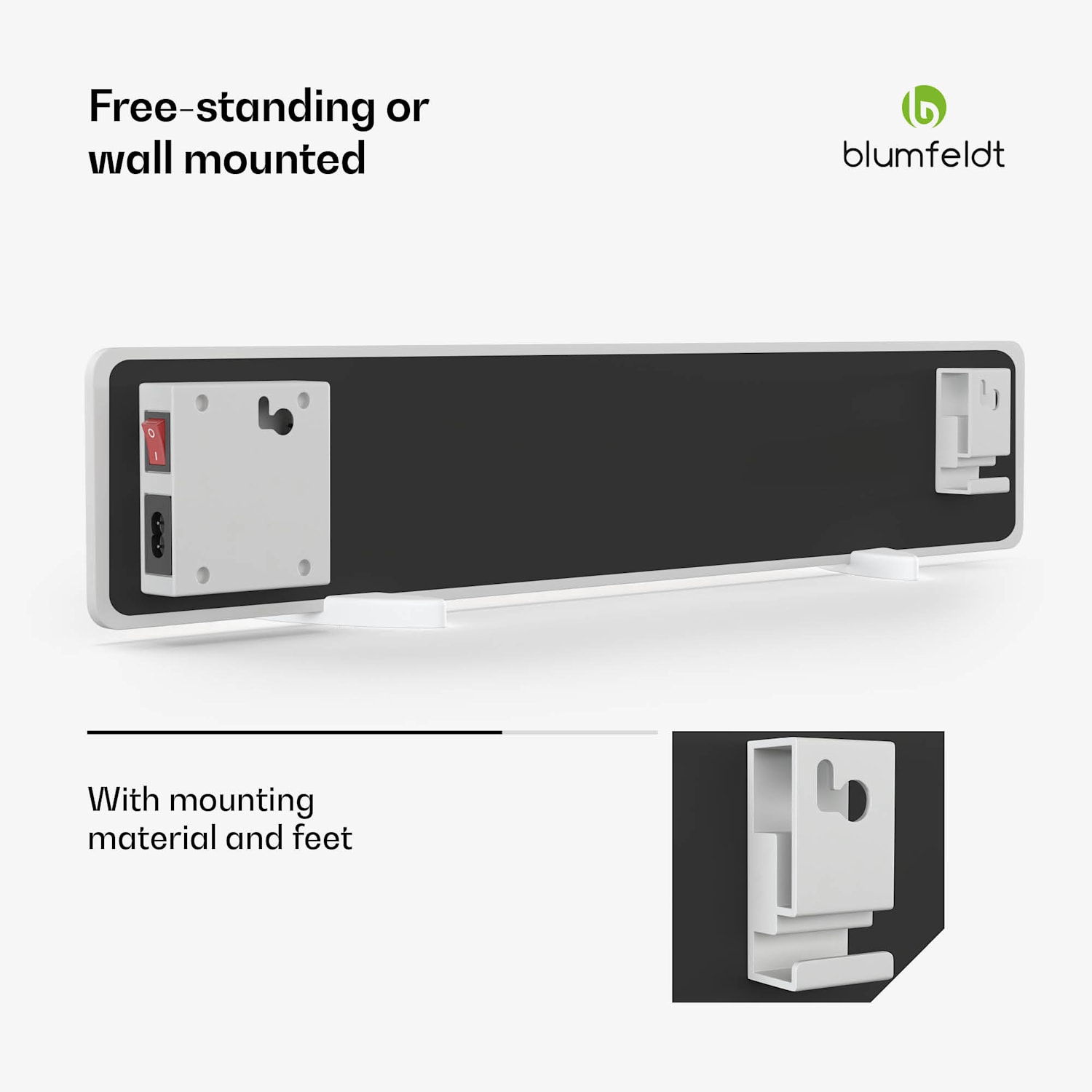 DryWave infrared wall dryer | 50-150 W | dries paint and plaster | wall mounting possible 3pc | White