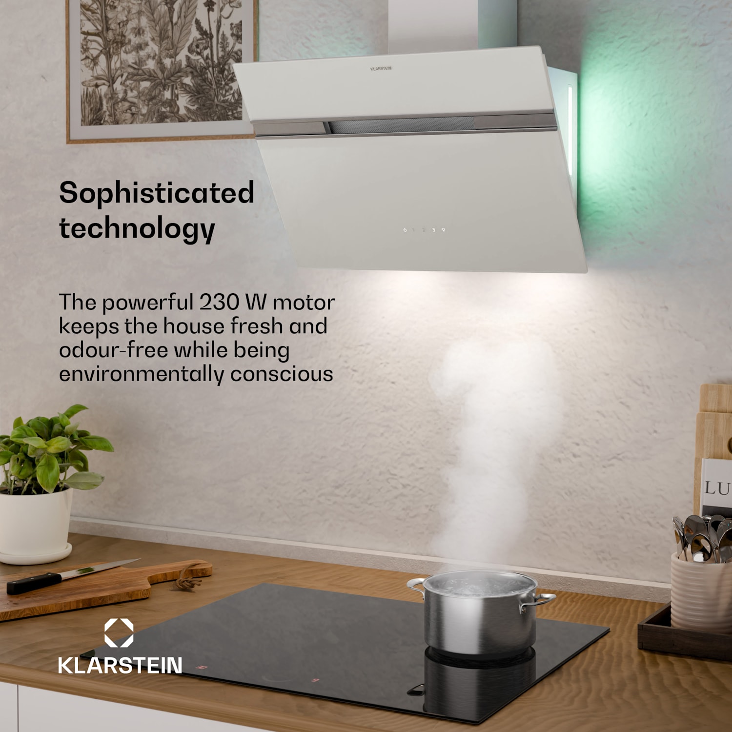 Alina extractor hood | 60 cm | 600 m³/h | Quiet | EEC A 60 cm | White