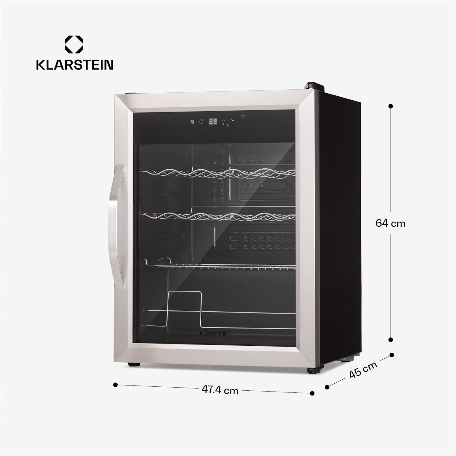 Coachella 65 Smart Getränkekühlschrank | WiFi-Steuerung | Edelstahl-Design | 60 L 60 Ltr | Edelstahl