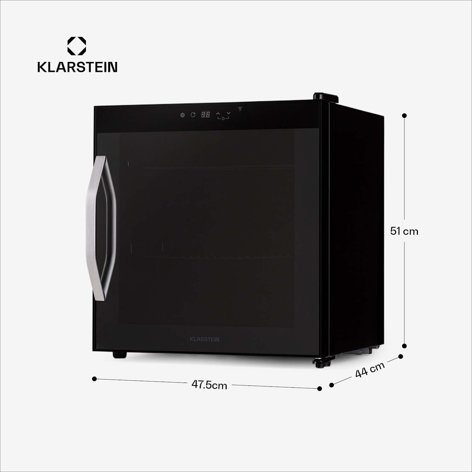 Coachella 50 Onyx Kühlschrank 47 Liter WiFi-Funktion Hintergrundbeleuchtung 50 Ltr | Schwarz