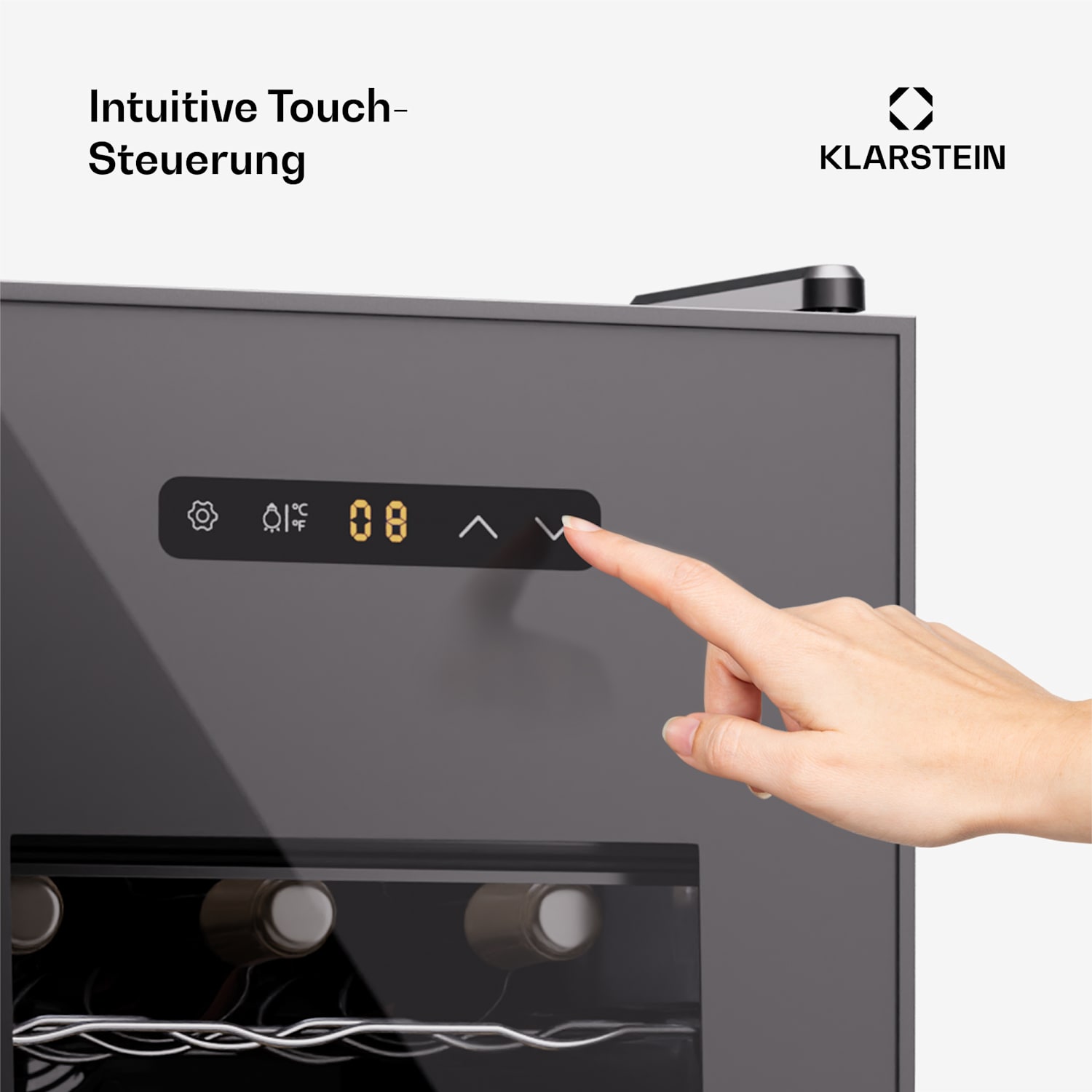 Silent Vino 15 Uno cave à vin 39 L / 15 Bt 5-18 °C Tactile 39 Ltr | 1 zone de conservation | Noir