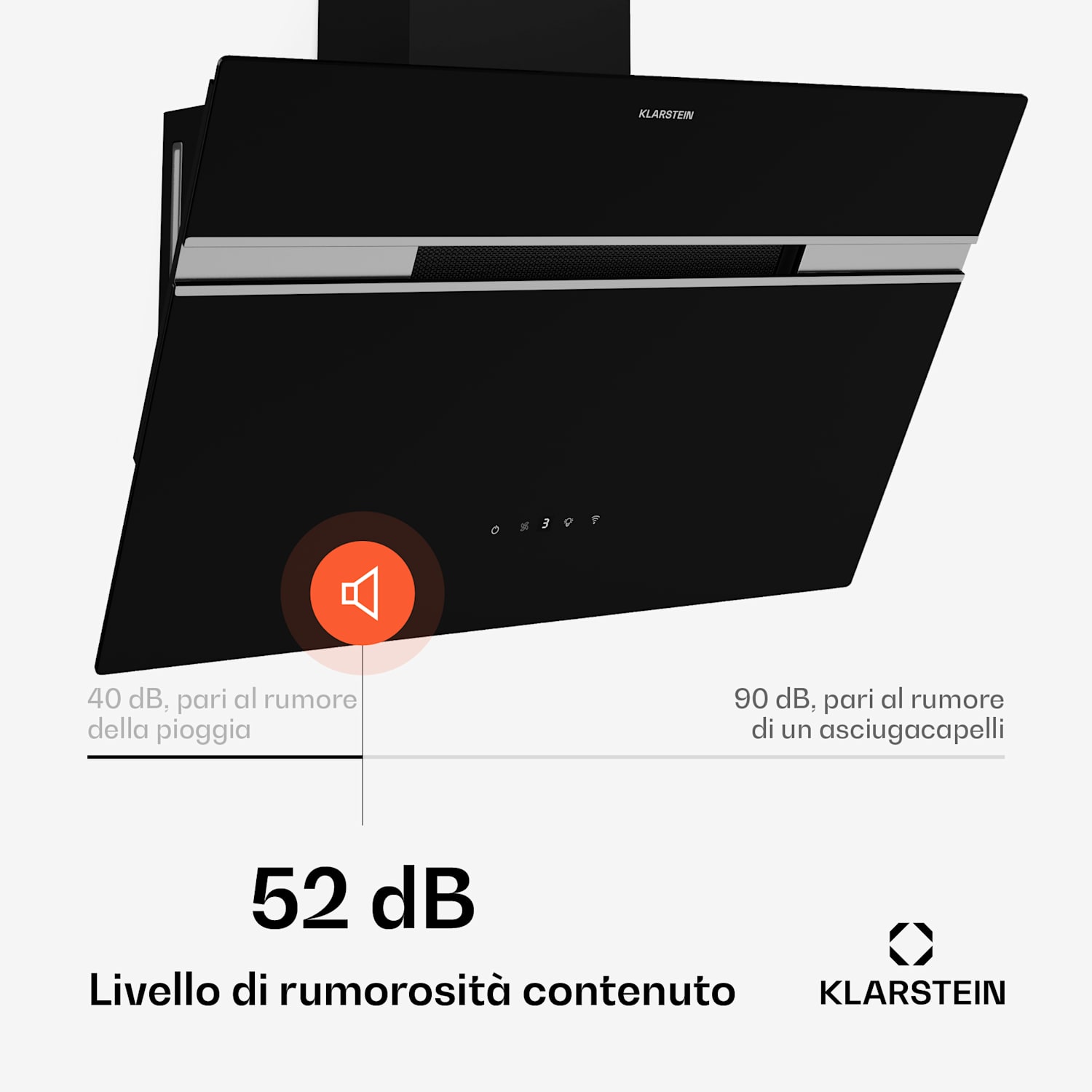 Alina - Cappa aspirante | 60 cm | Smart | 600 m³/ora | Silenziosa | Classe energetica A 