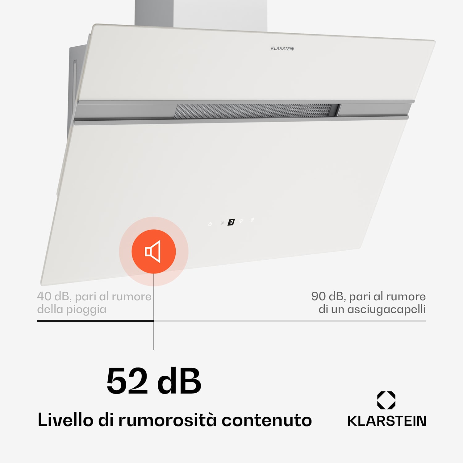 Alina - Cappa aspirante | 60 cm | Smart | 600 m³/ora | Silenziosa | Classe energetica A 