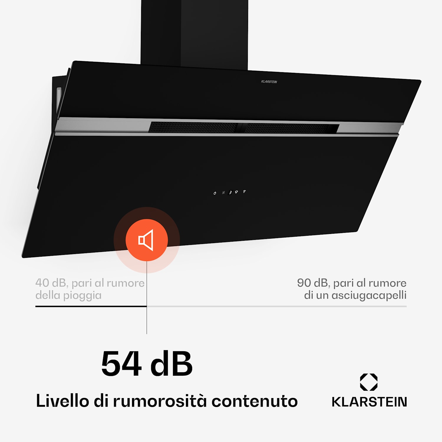 Alina - Cappa aspirante | 90 cm | Smart | 615 m³/ora | Silenziosa | Classe energetica A 