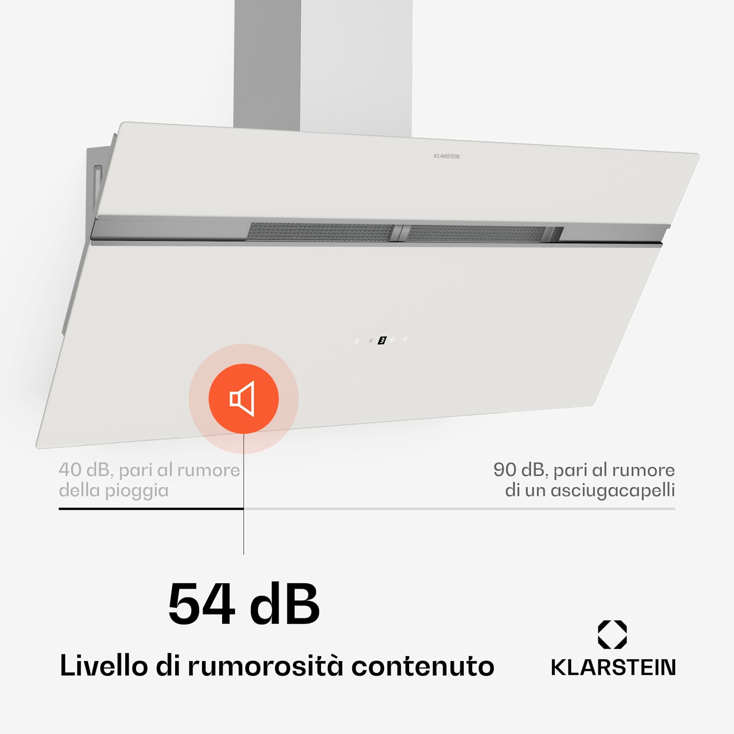 Alina - Cappa aspirante | 90 cm | Smart | 615 m³/ora | Silenziosa | Classe energetica A 