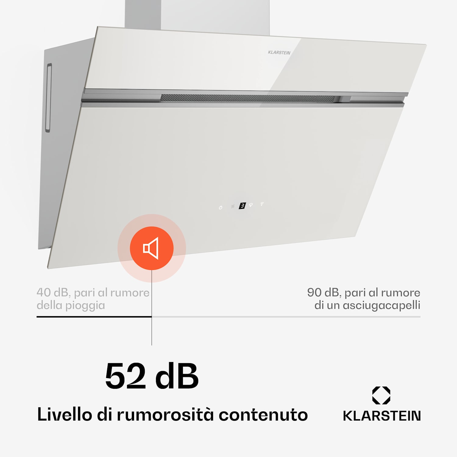 Alina - Cappa aspirante | 60 cm | 680 m³/ora | Silenziosa | Classe energetica A++ 