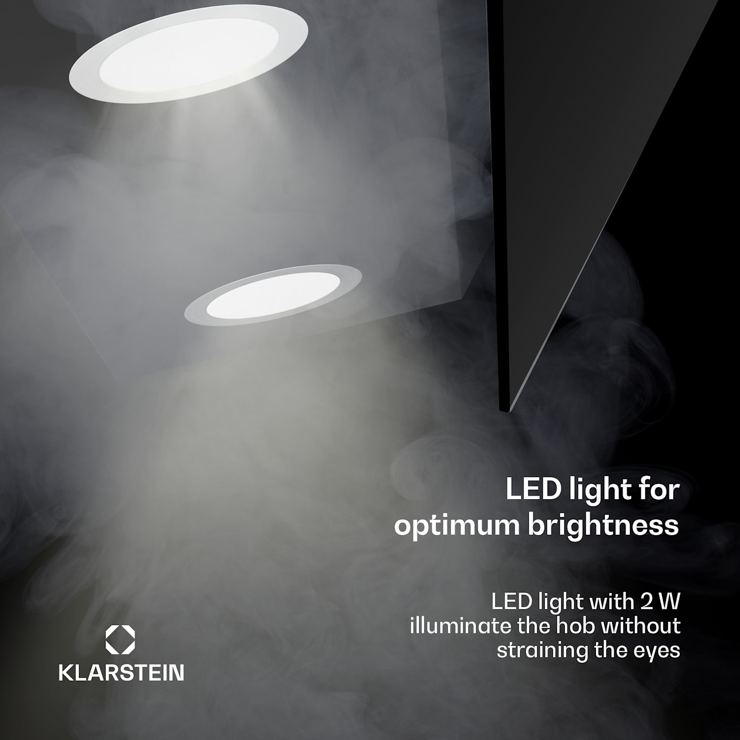 Alina-liesituuletin | energiatehokkuusluokka A | kosketus | LED-valaistus | poistoilma/kiertoilma | 615 m³/h 90 cm | Musta