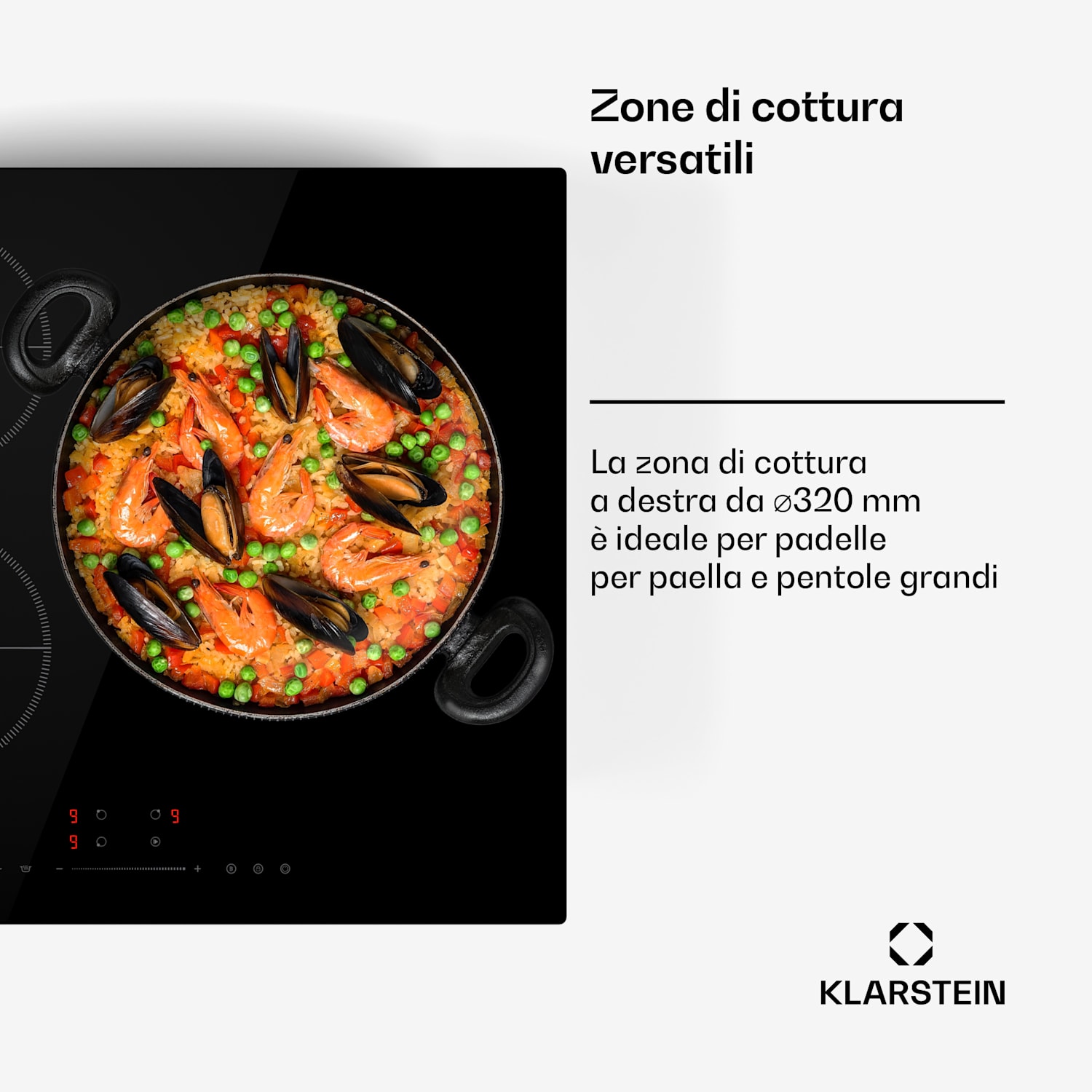 Delicatessa Paella piano cottura a induzione | Zona paella | Power Boost | Controllo scorrevole 