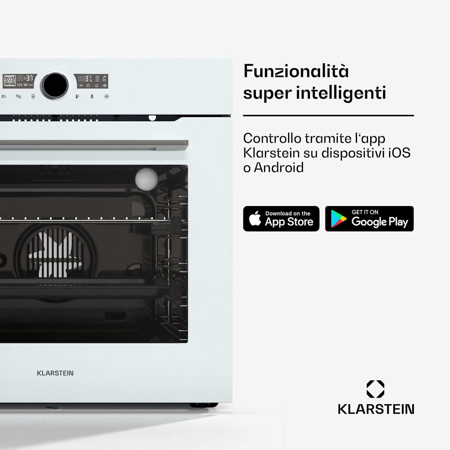 Illuminosa Smart - Forno | Controllo tramite app | Efficienza energetica A+ | Capienza di 73 litri | 11 funzioni Bianco