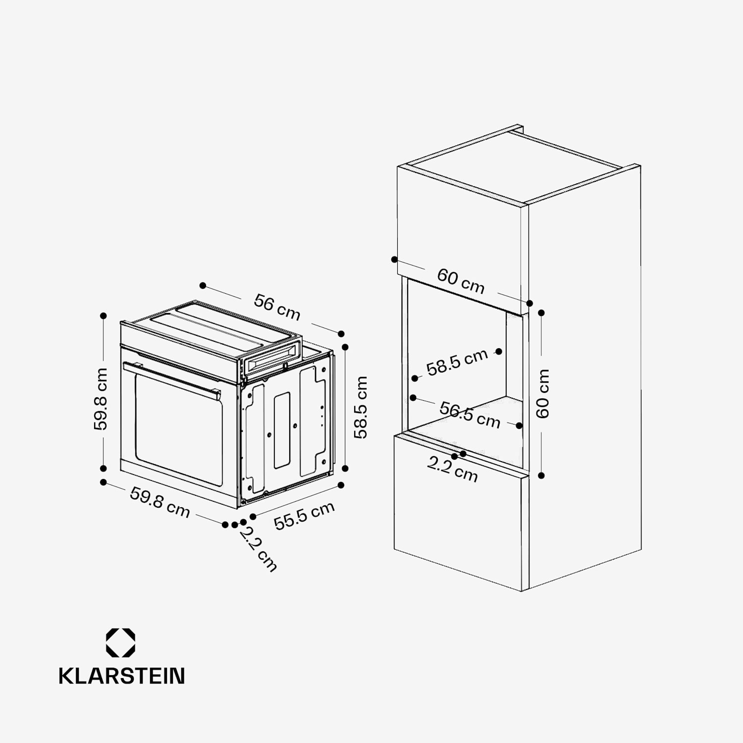 Illuminosa Smart - Forno | Controllo tramite app | Efficienza energetica A+ | Capienza di 73 litri | 11 funzioni Bianco