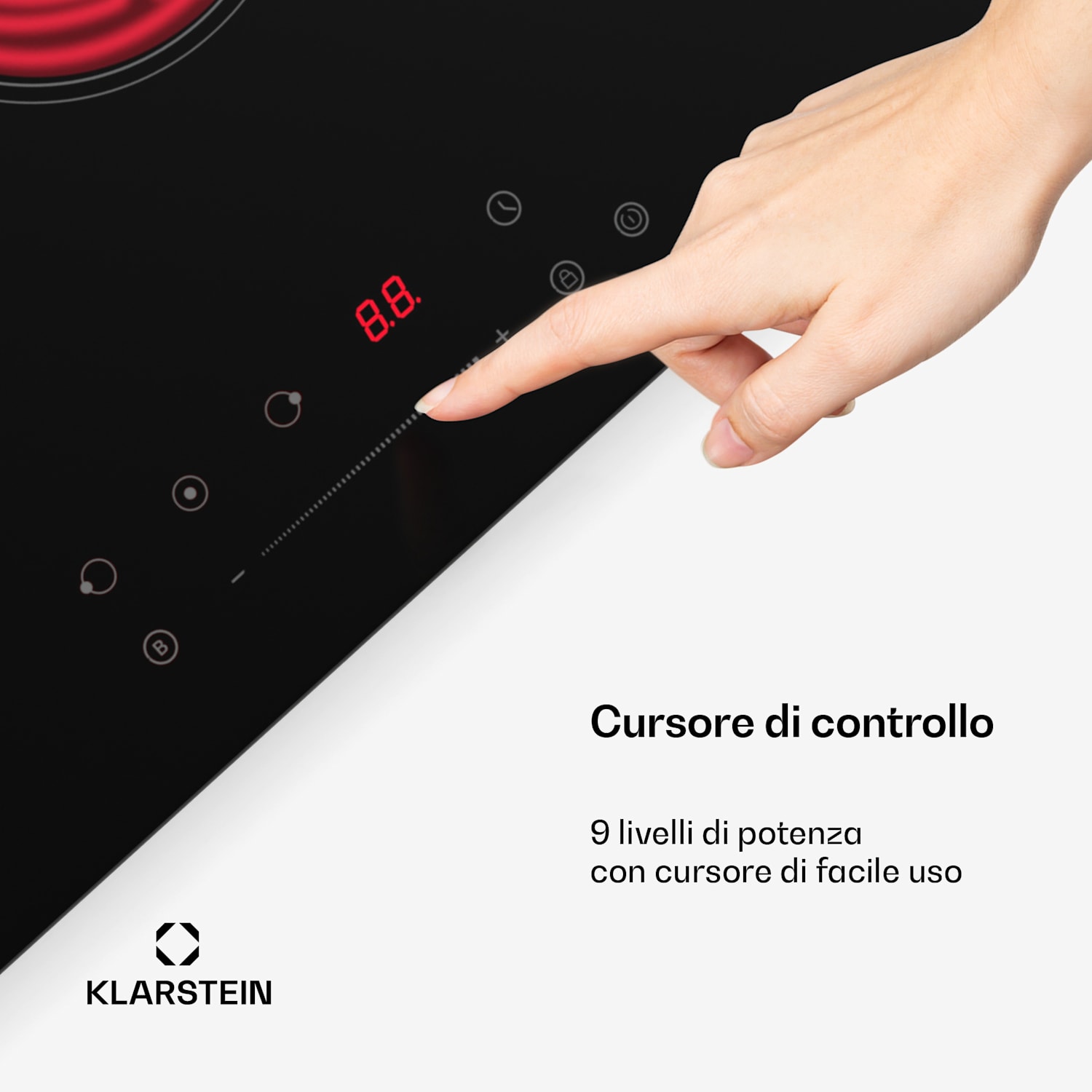 CeramEase Slim VTC piano cottura | Vetroceramica | 3 fuochi | 5,2 kW | Touch | Timer 