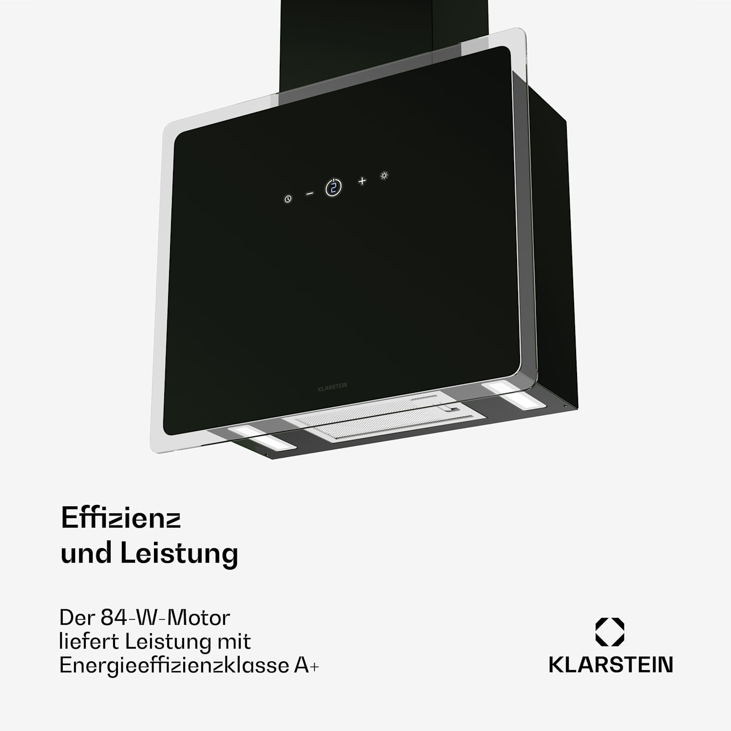 AlizeEdge Dunstabzugshaube | Touch | Flach | Leise | Bauweise | A+ 60 cm | Schwarz