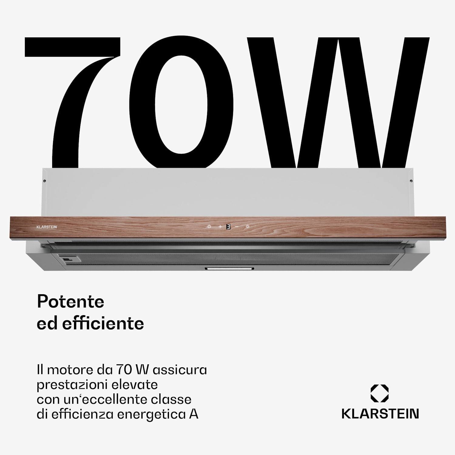 ZenFusion - Cappa aspirante | Flusso d'aria: 400 m³/ora | Classe energetica A | Scarico/ricircolo | 3 livelli di ventilazione | Silenziosa 90 cm | Bianco
