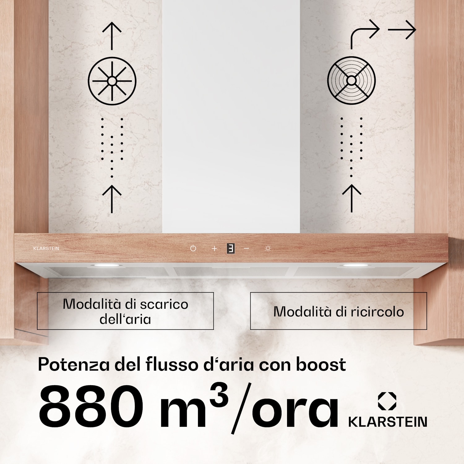 ZenFusion T Cappa aspirante | 881,6 m³/h | A++ | 210 W DC | 47 dB | Aria di scarico/ricircolo 90 cm | Bianco