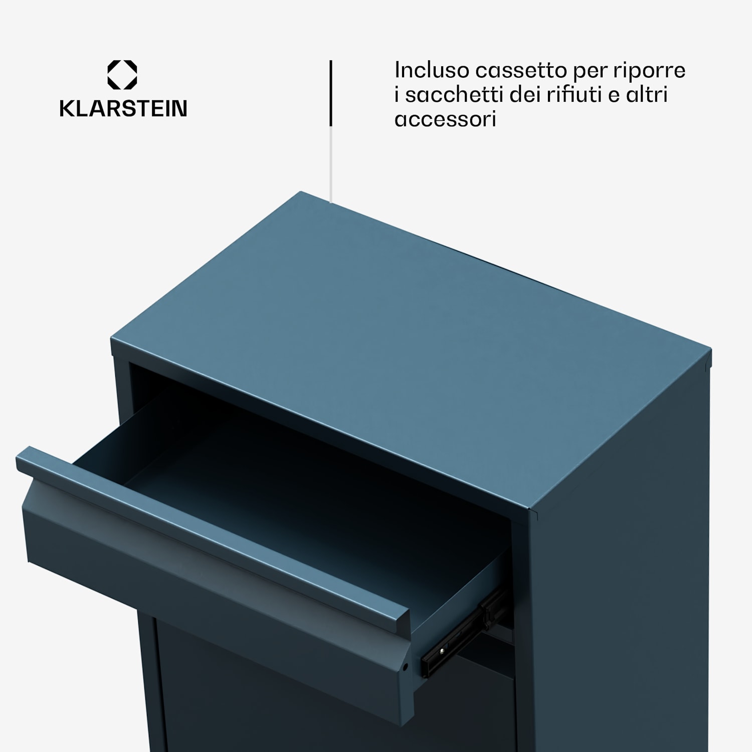 Ordnungshüter - Cestino da cucina, 50L, con cassetto 50 Ltr | Antracite