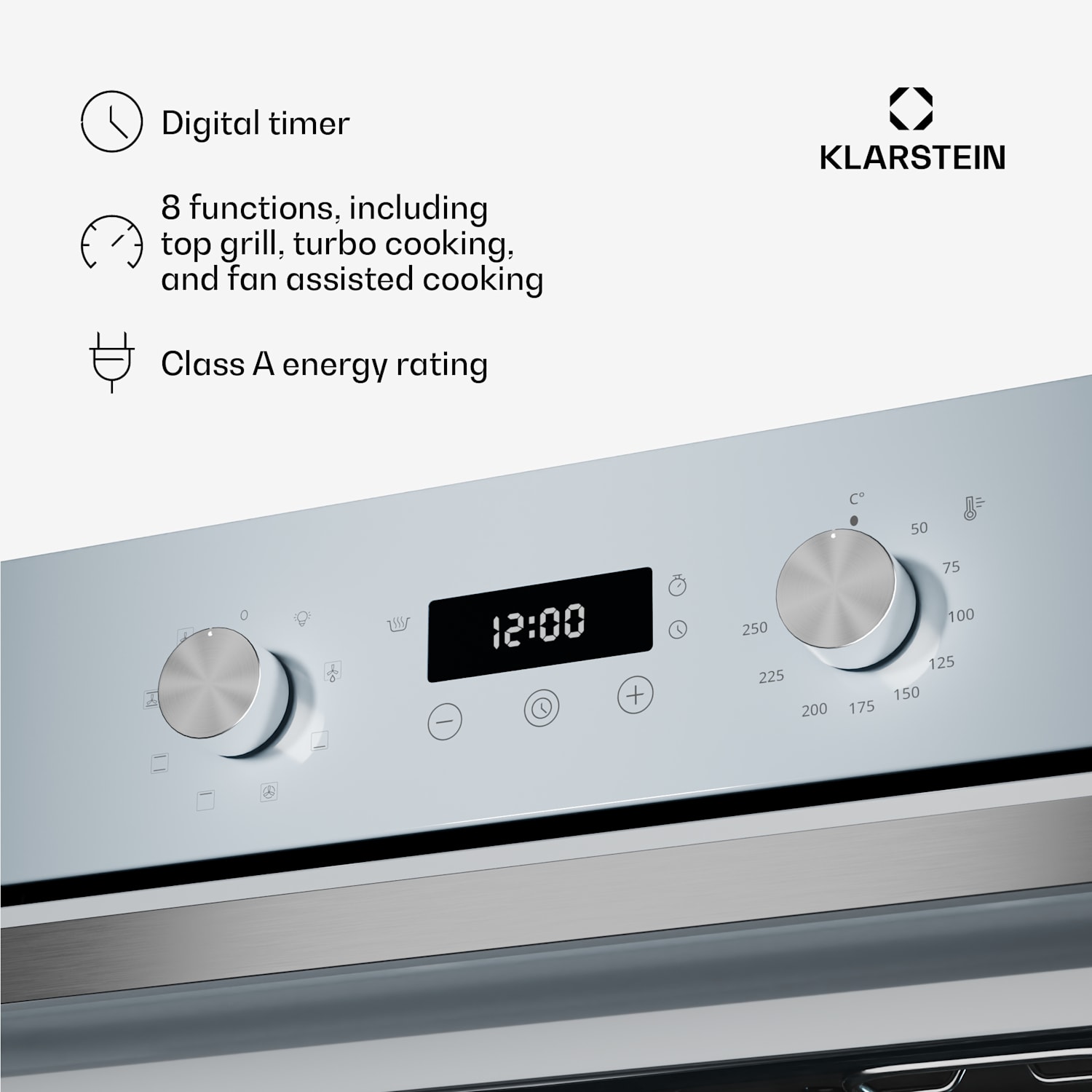 SpaceSmart compact built-in oven White