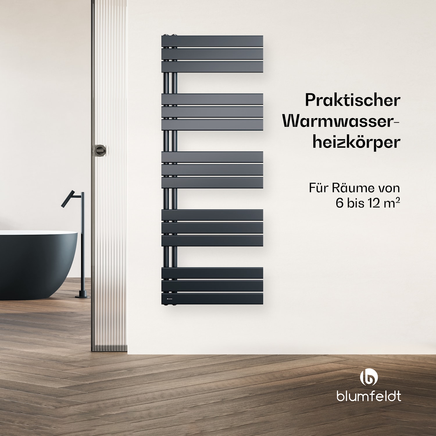 Fairmont Heizkörper | 60 x 160 cm | Wandmontage | Modernes Design | Warmwasserbetrieb 60 x 160 cm | Anthrazit