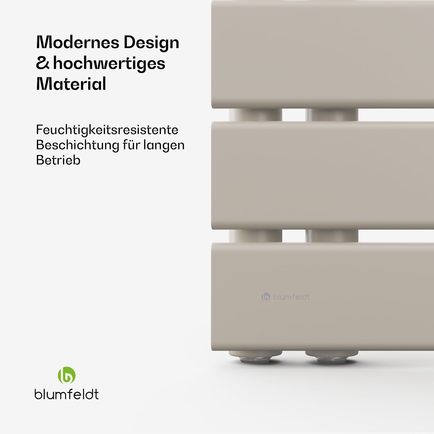 Fairmont Heizkörper | 45 x 80 cm | Wandmontage | Modernes Design | Warmwasserbetrieb 45 x 80 cm | Sand