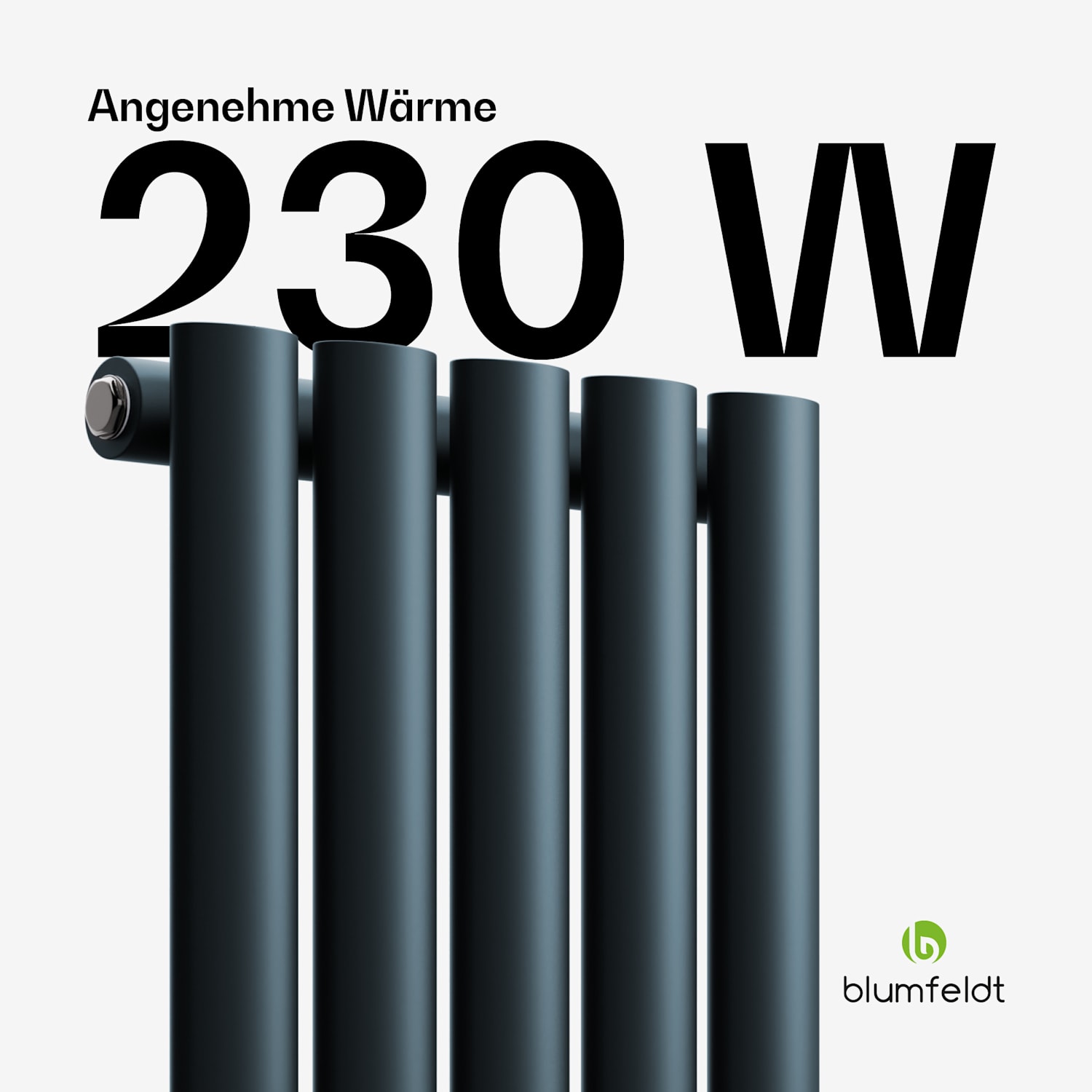 Blumfeldt Tallheo Heizkörper 60x30 230W Single Layer | 60 x 30 cm | Anthrazit