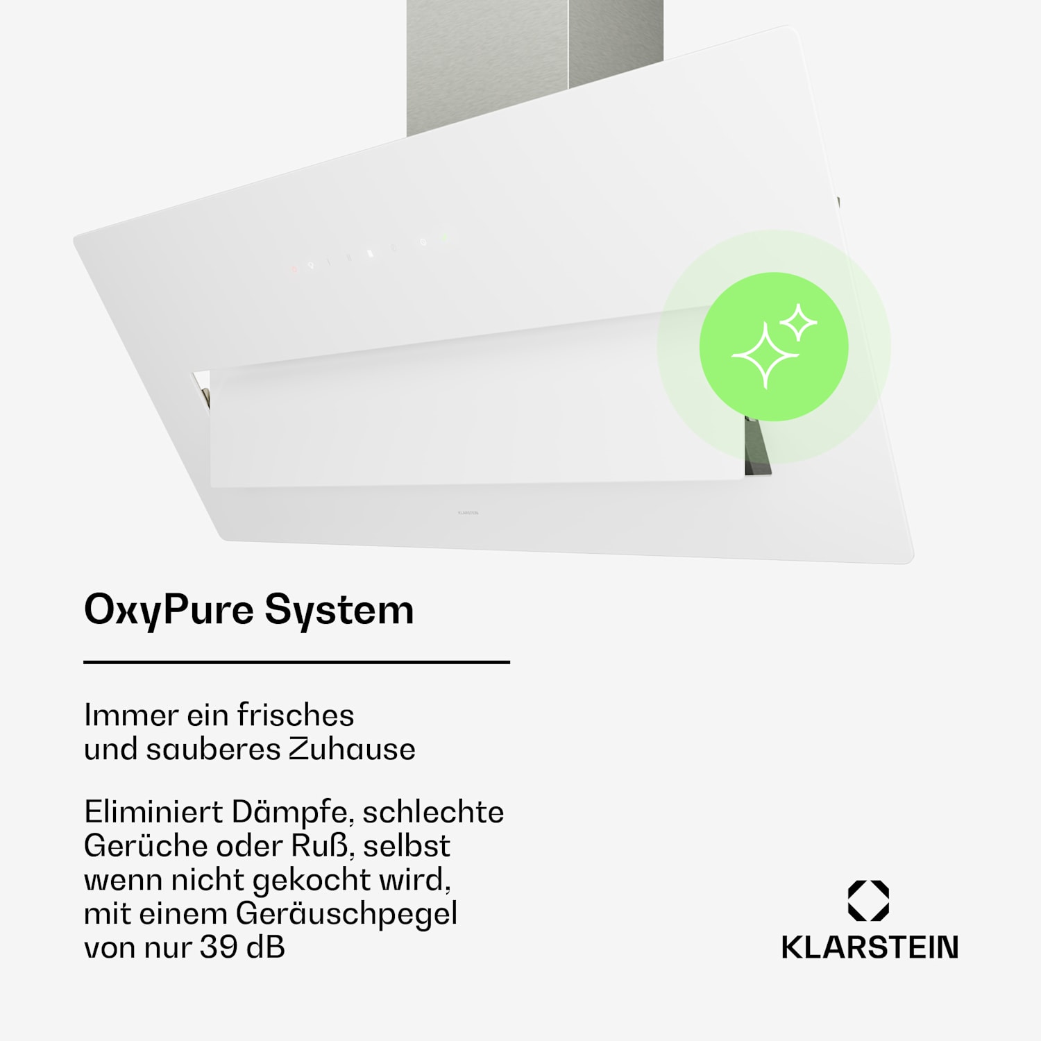 SleekAir Dunstabzugshaube | A+++ | 717 m³/h | Touch | LED | 90 cm 90 cm | Weiß