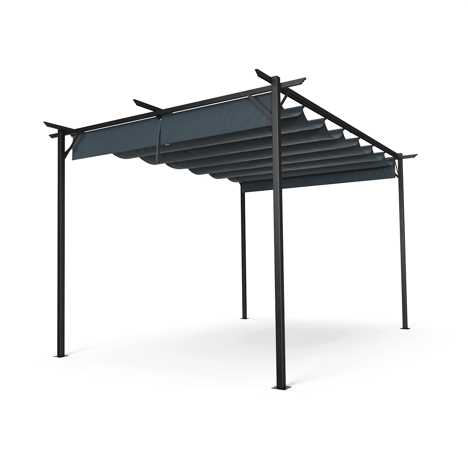 Pantheon Robust - Pergola, 3x4m, resistente agli agenti atmosferici, in acciaio verniciato a polvere 3 x 4 m | Senza pareti laterali | Grigio scuro
