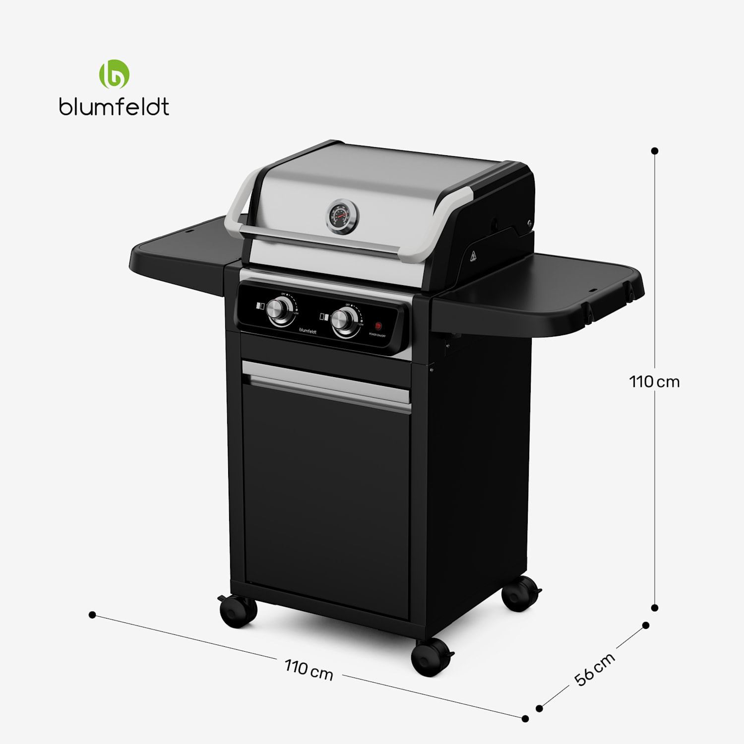 ElectricPro gril électrique | Puissant | Tablettes latérales rabattables | Thermomètre intégré 