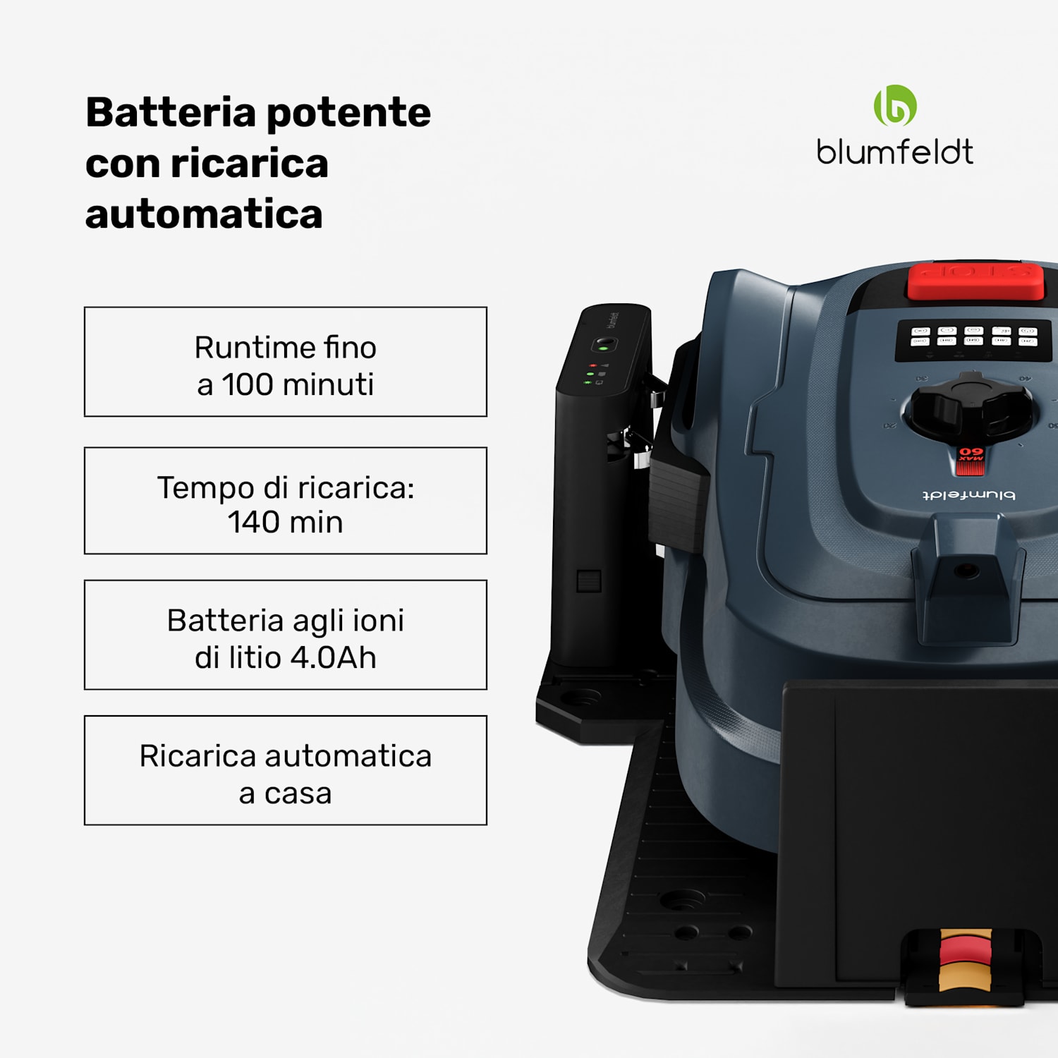 GrassConnect - Robot tosaerba | Cura del prato fino a 1.000 m² | Controllo tramite app 