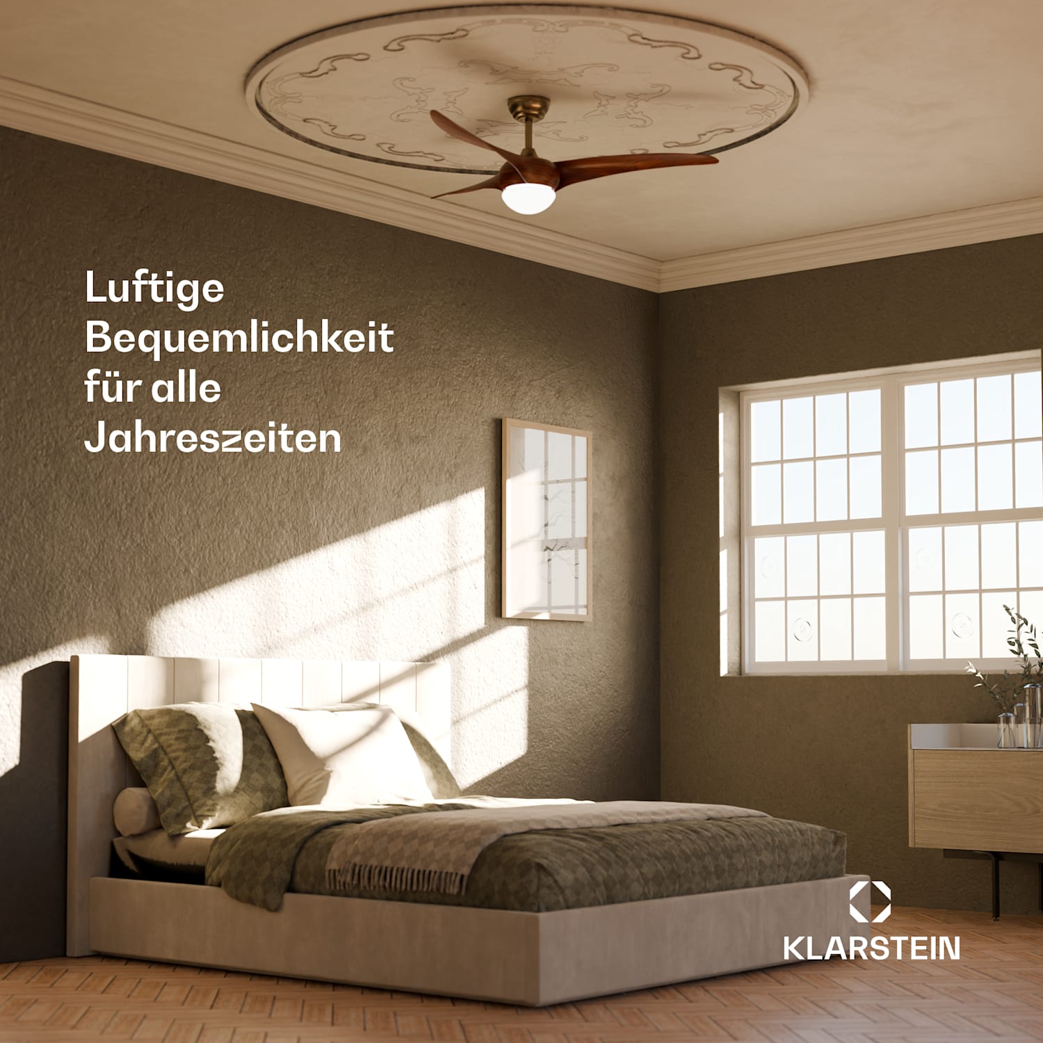 Ventilatore da soffitto Monteverde con luce dimmerabile Noce