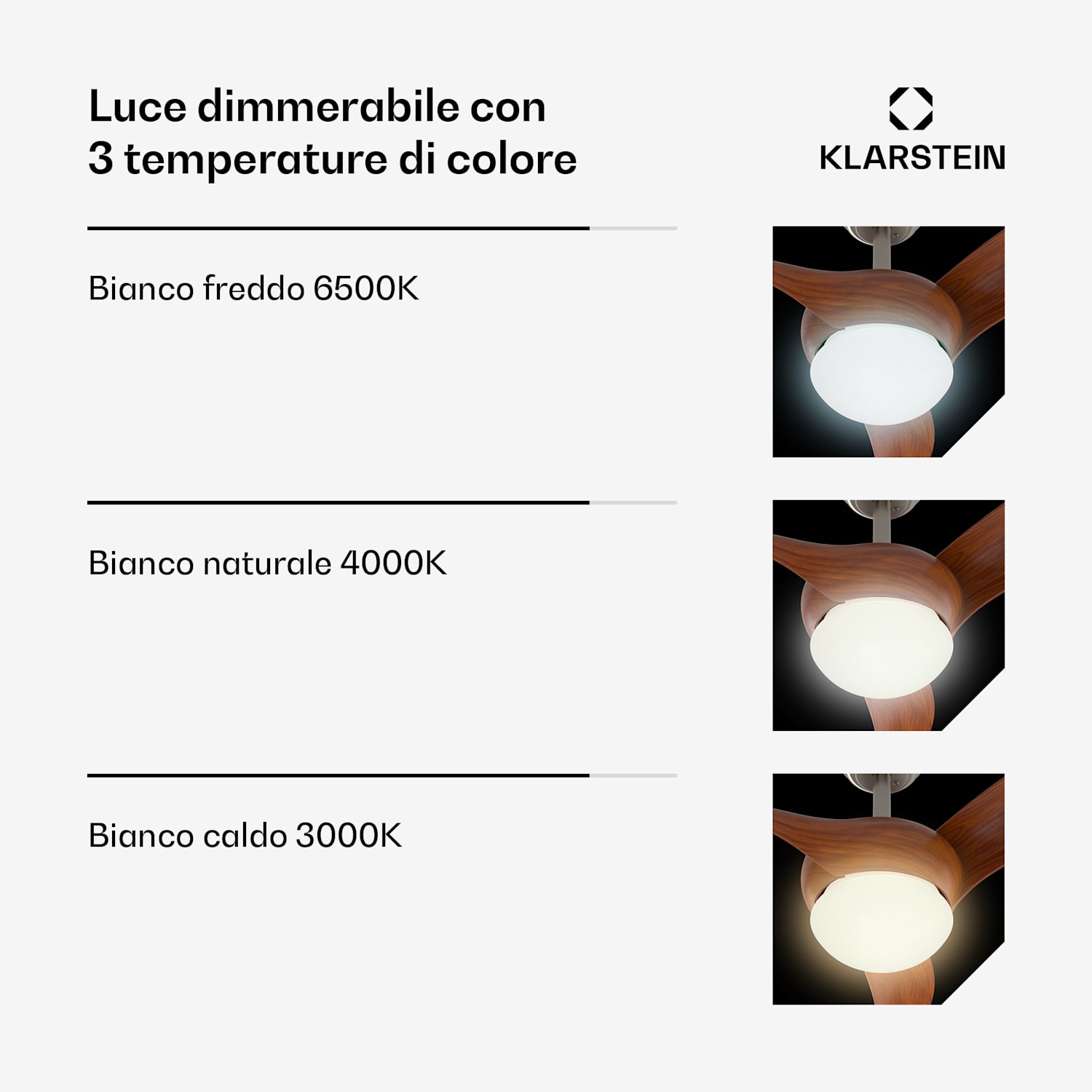 Ventilatore da soffitto Monteverde con luce dimmerabile Noce