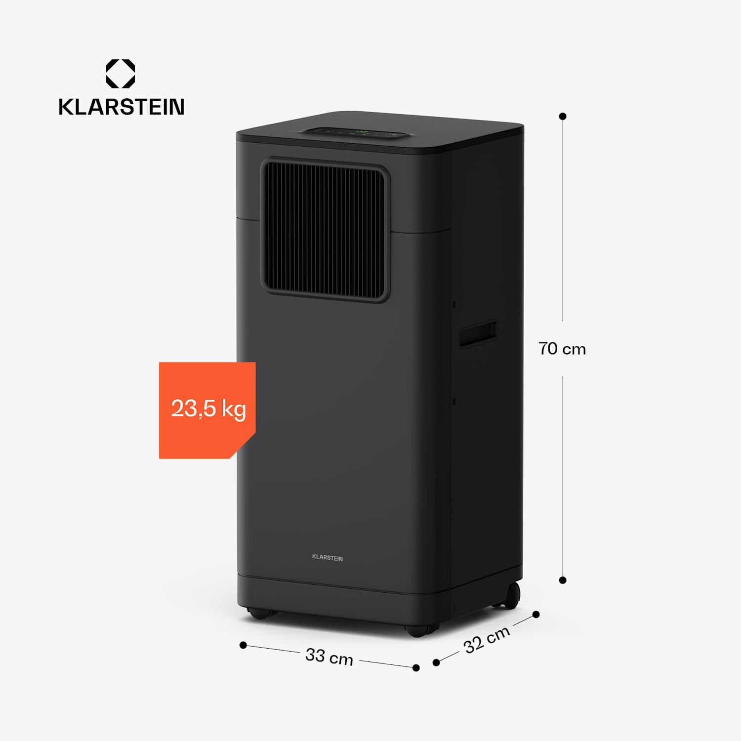 Breeze Box 9K Smart PAC climatiseur | Mode 3-en-1 | Contrôle connecté | jusqu'à 32 m² | Minuterie 24 h | mobile 9.000 BTU | Noir