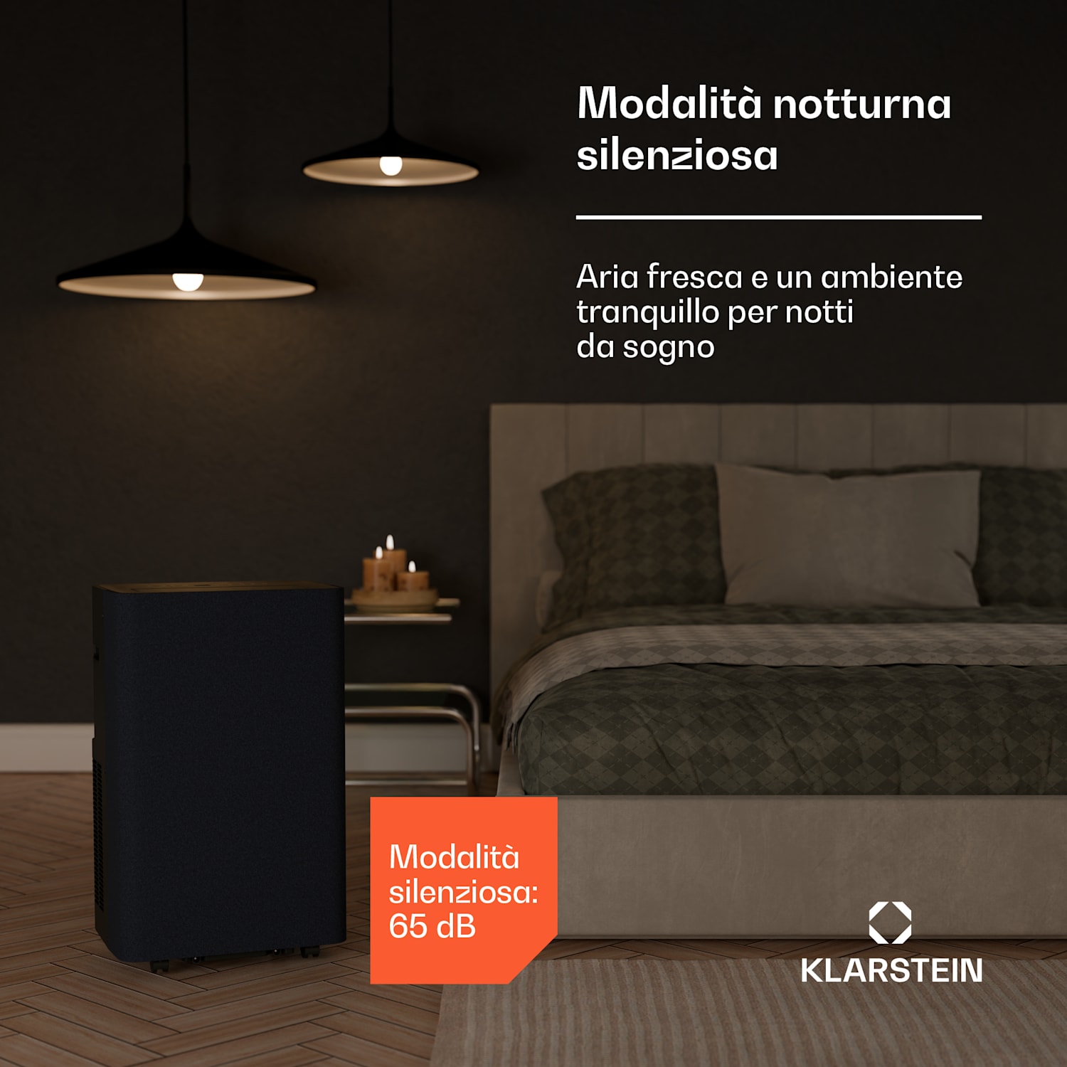 AireLux - Condizionatore portatile | 14.000 BTU | Controllo intelligente | Moderno Grigio scuro