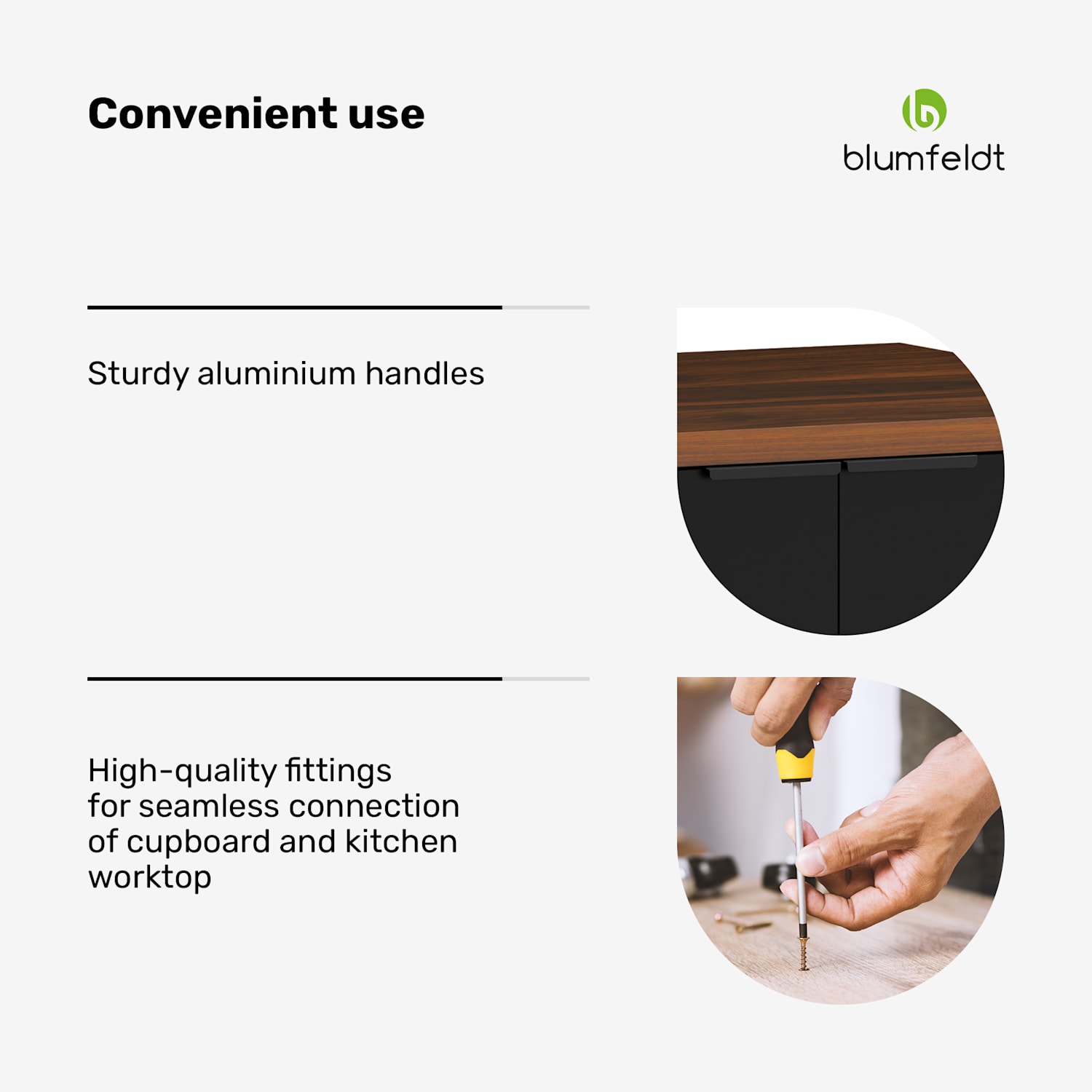 WoodVista Drawer Cabinet | Robust MDF Worktop | Soft-Close Hinges | Aluminium Handles Drawer cabinet | Walnut / black