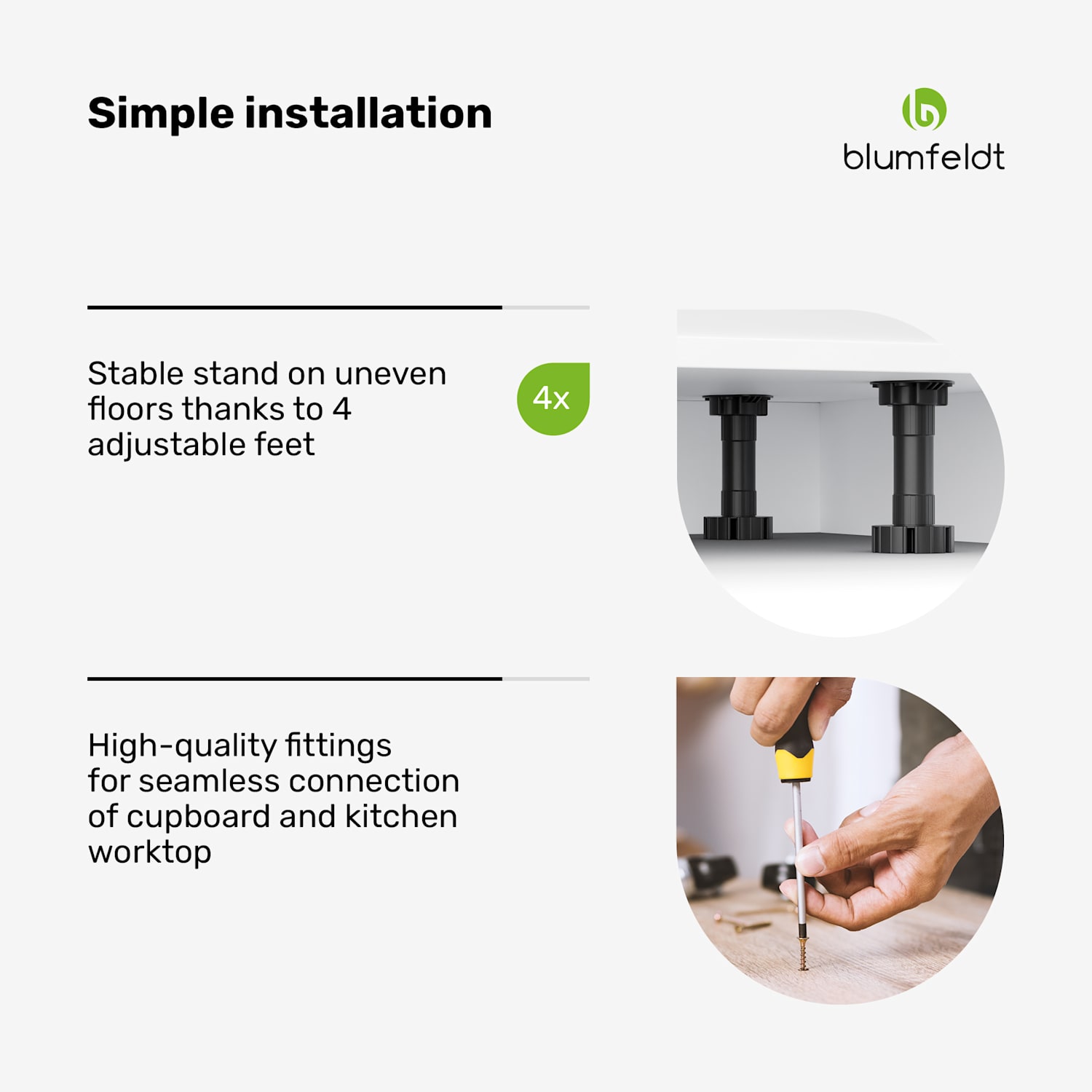 WoodVista Storage Cabinet | Sturdy MDF Worktop | Sustainable Materials | Easy Assembly Cabinet for build-in-oven | White / Oak