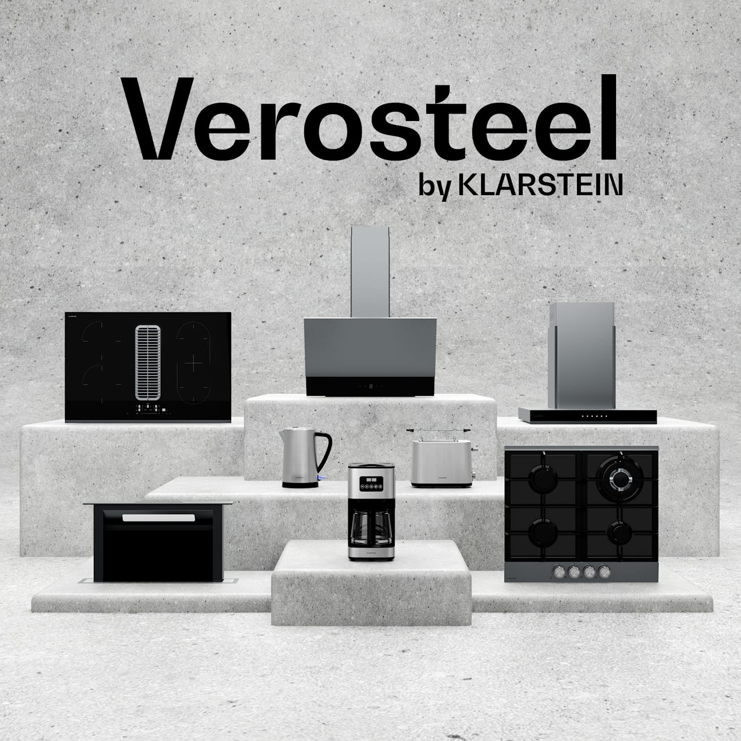 Verosteel - Cappa aspirante | Elegante, minimalista, potente | Classe energetica A | 624 m³/ora | 90 cm 90 cm
