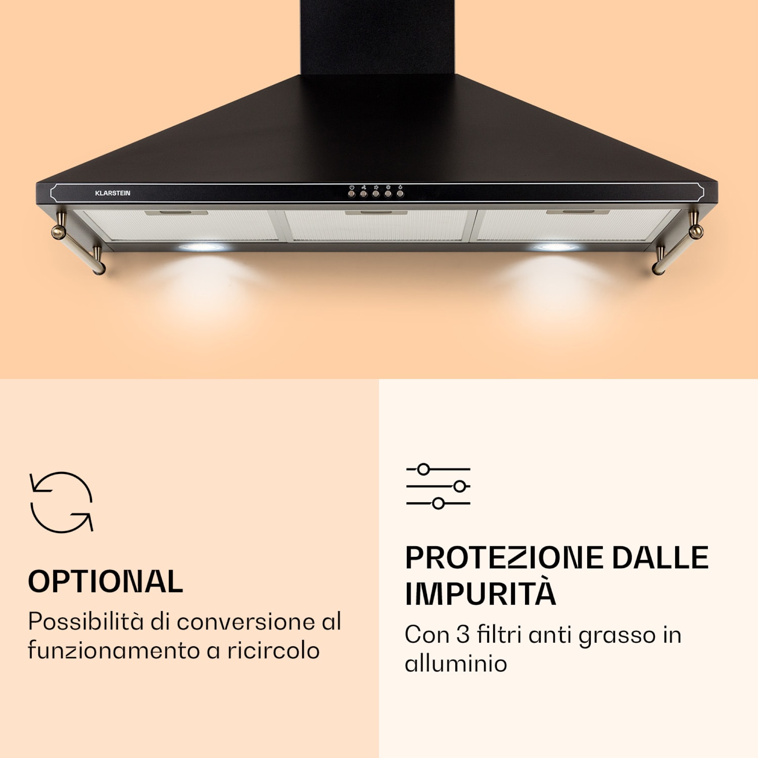 Victoria 90 - Set con cappa e piano a induzione | 90 cm | Piano cottura a induzione | Cappa aspirante Induzione da 90 cm | Nero