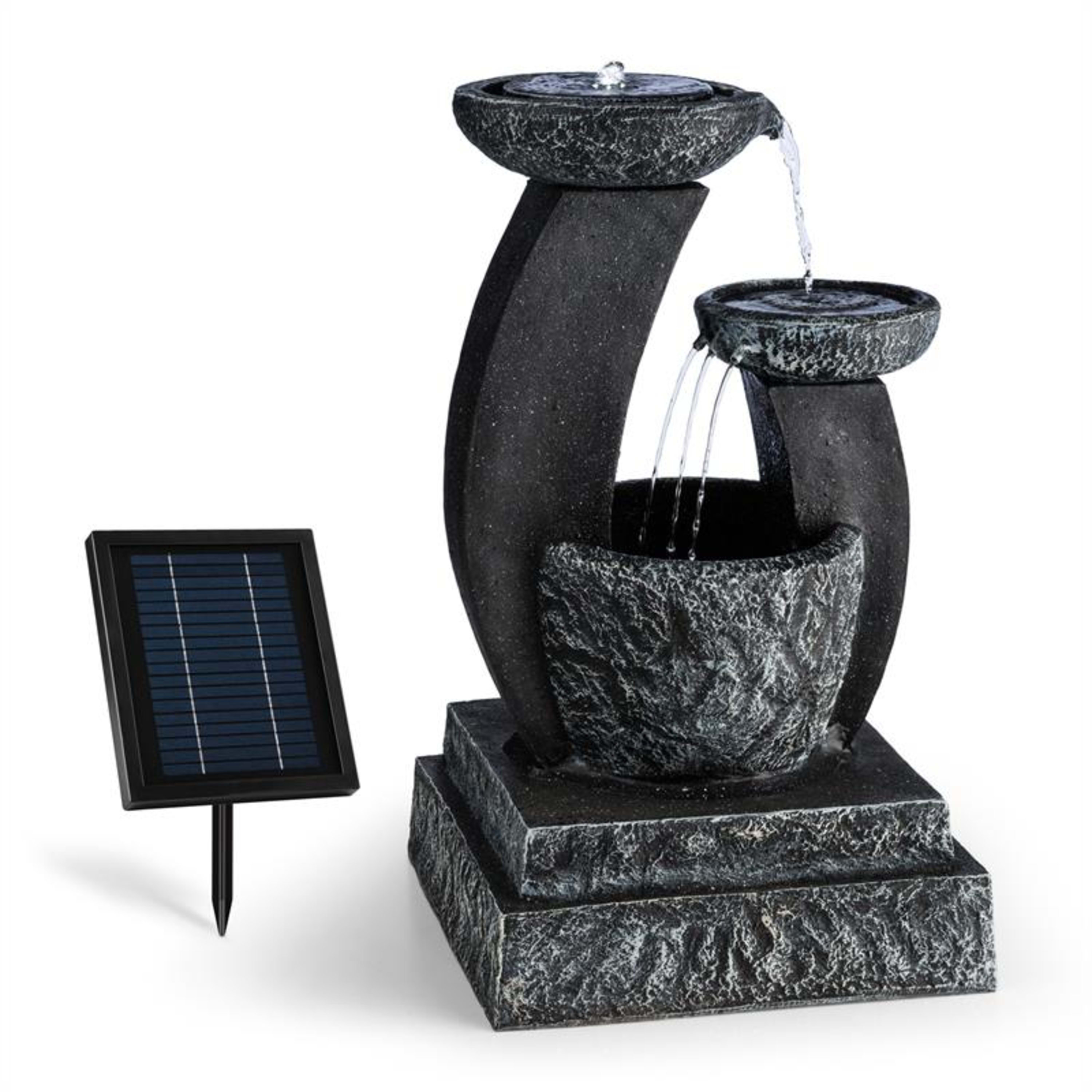 Fantaghiro Fontana Decorativa da Giardino LED Solare 3W Poliresina Roccia 