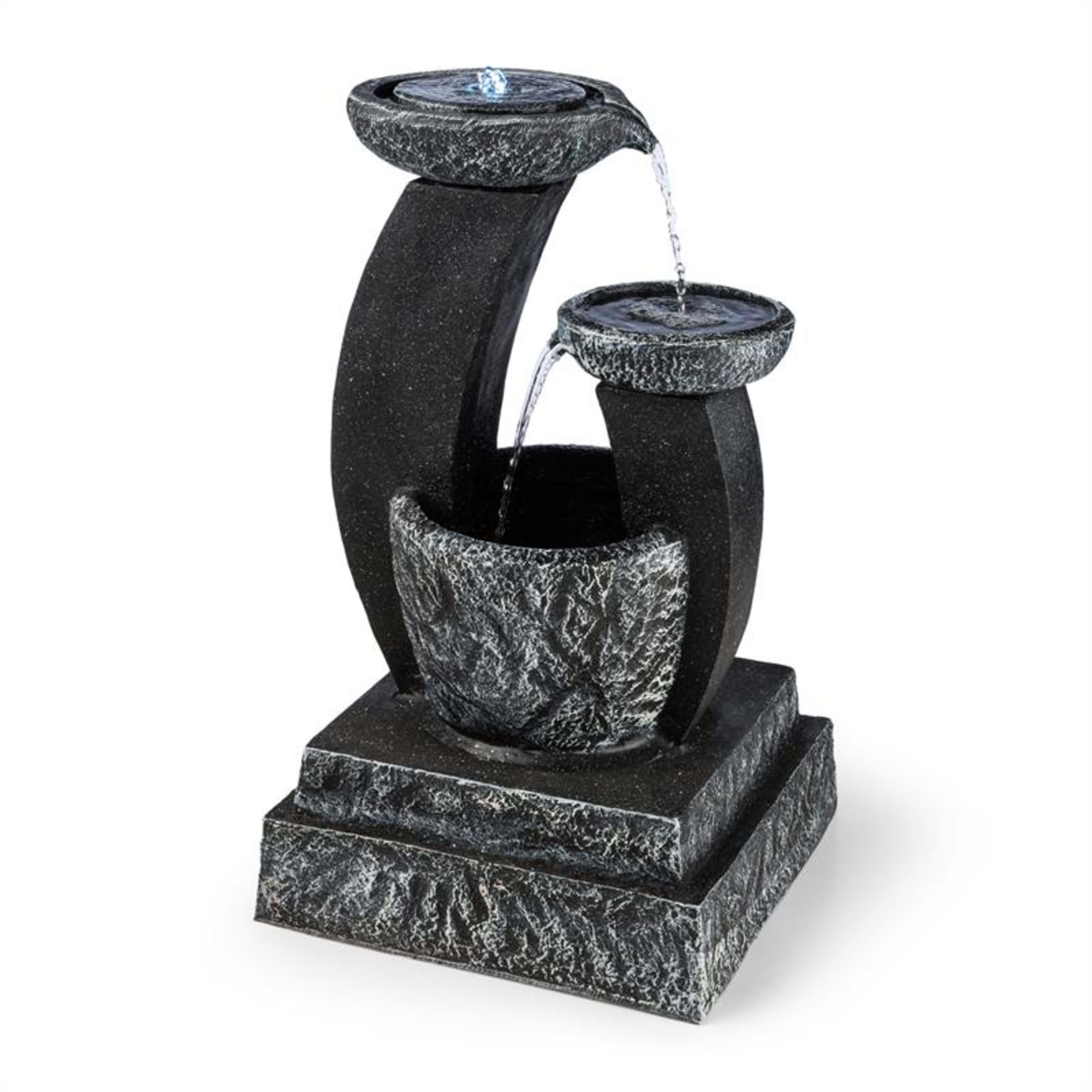Fantaghiro Fontana Decorativa da Giardino LED Solare 3W Poliresina Roccia 
