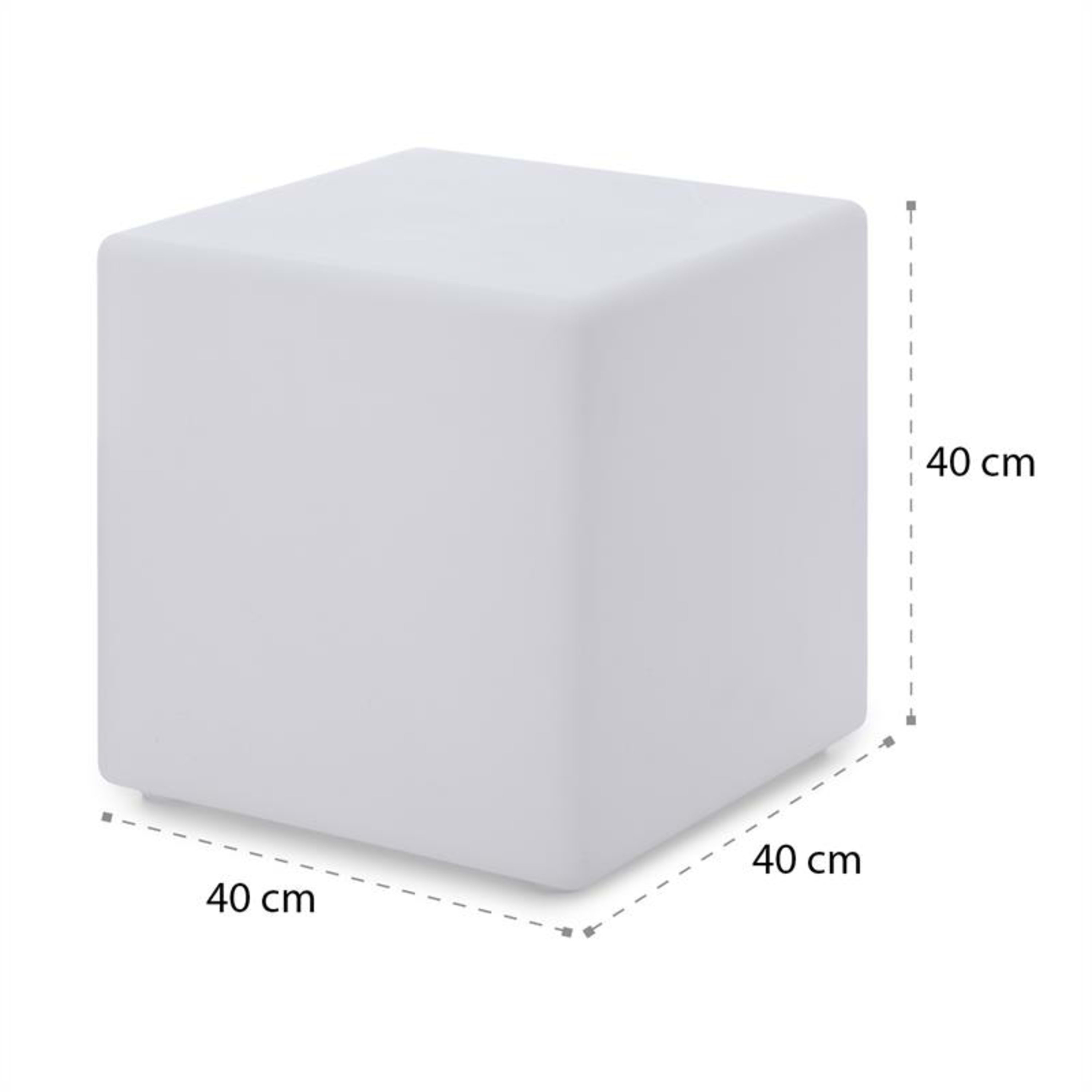 Shinecube XL Cubo Luminoso 40x40x40cm 16 LED a Colori 4 Modalità bianco 