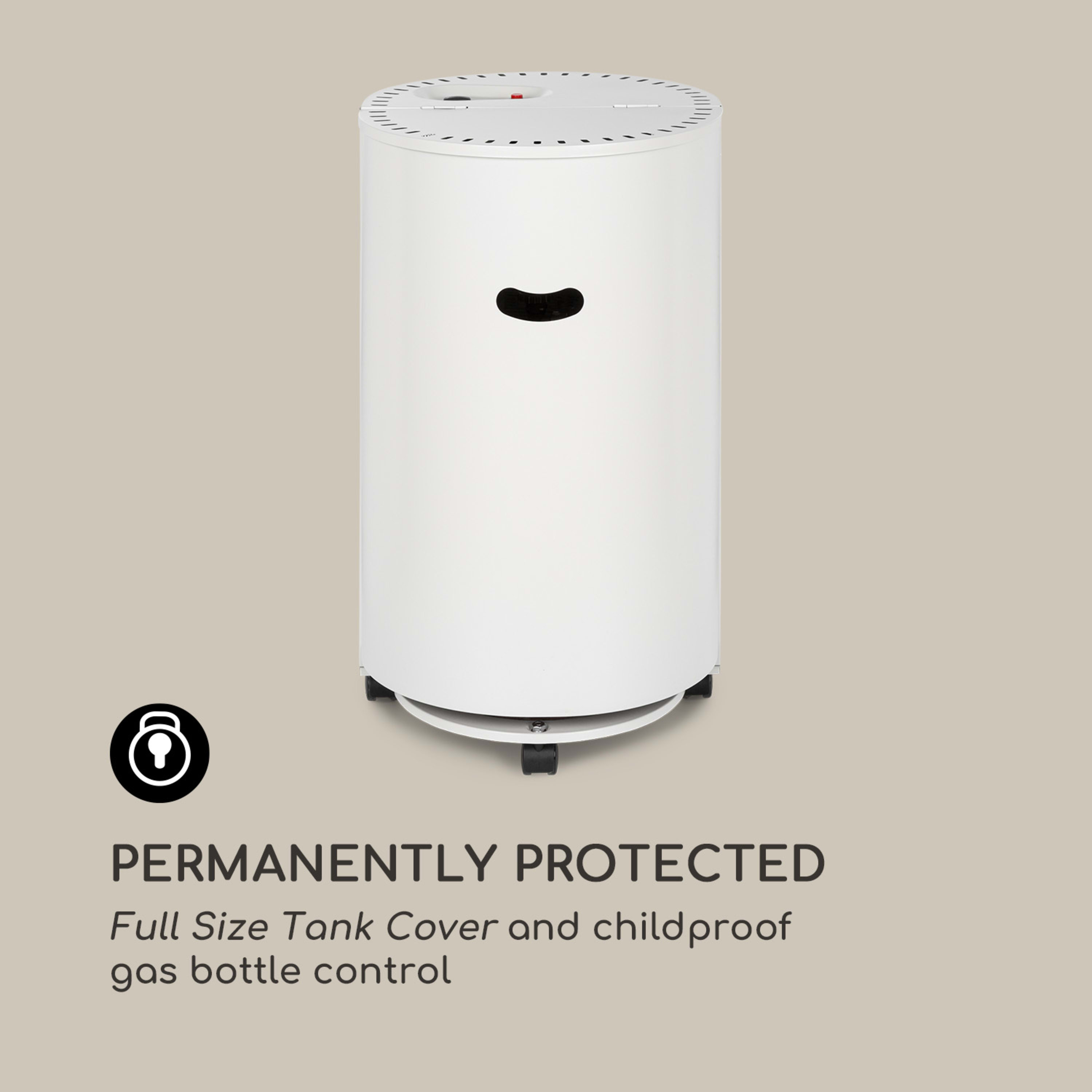 Stufa a gas Bonaparte Fire 4200W elettr. Accensione Ruote Sistema ODS 