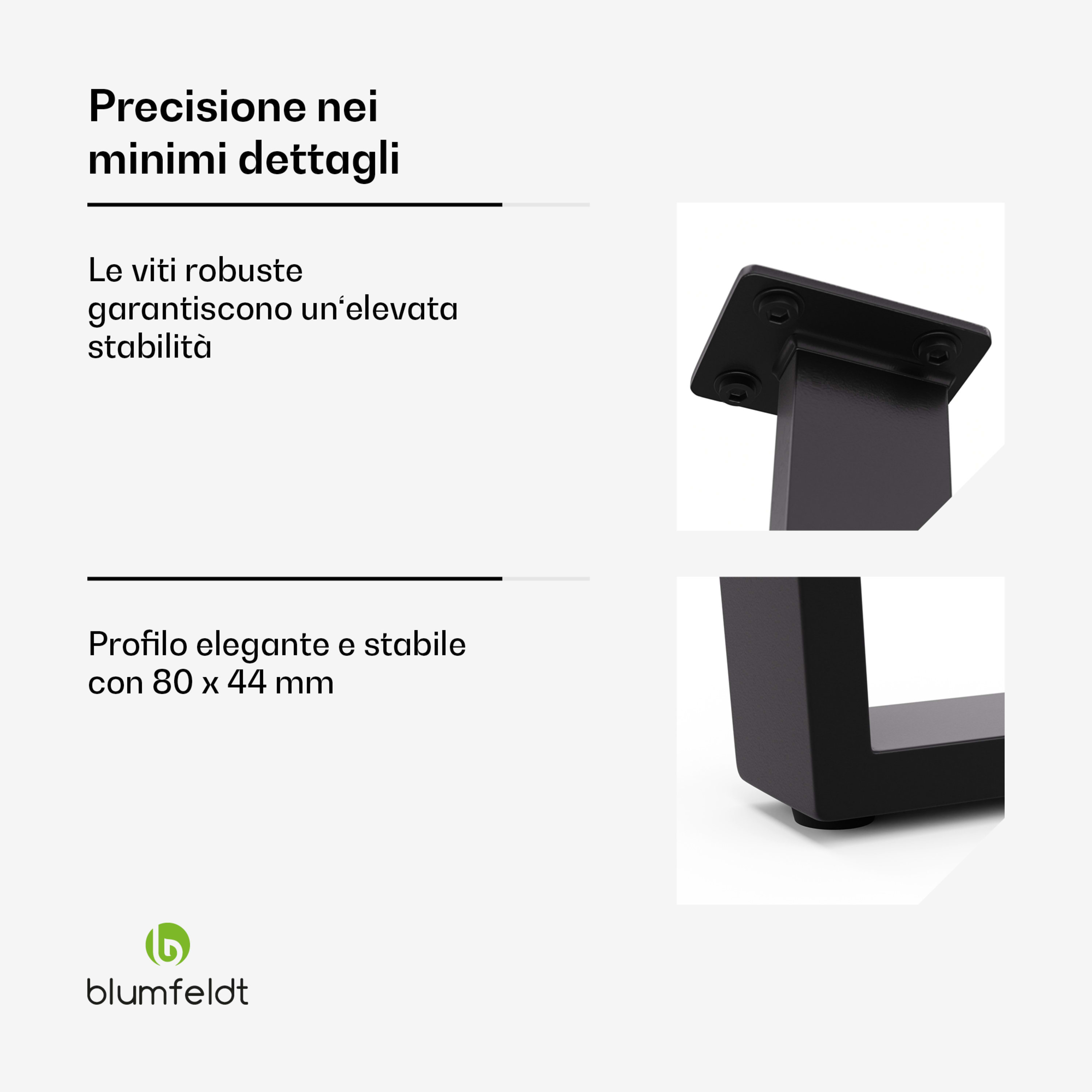 Ayr Table Legs | Gambe da tavolo, 72 x 72 cm | Metallo 82x72