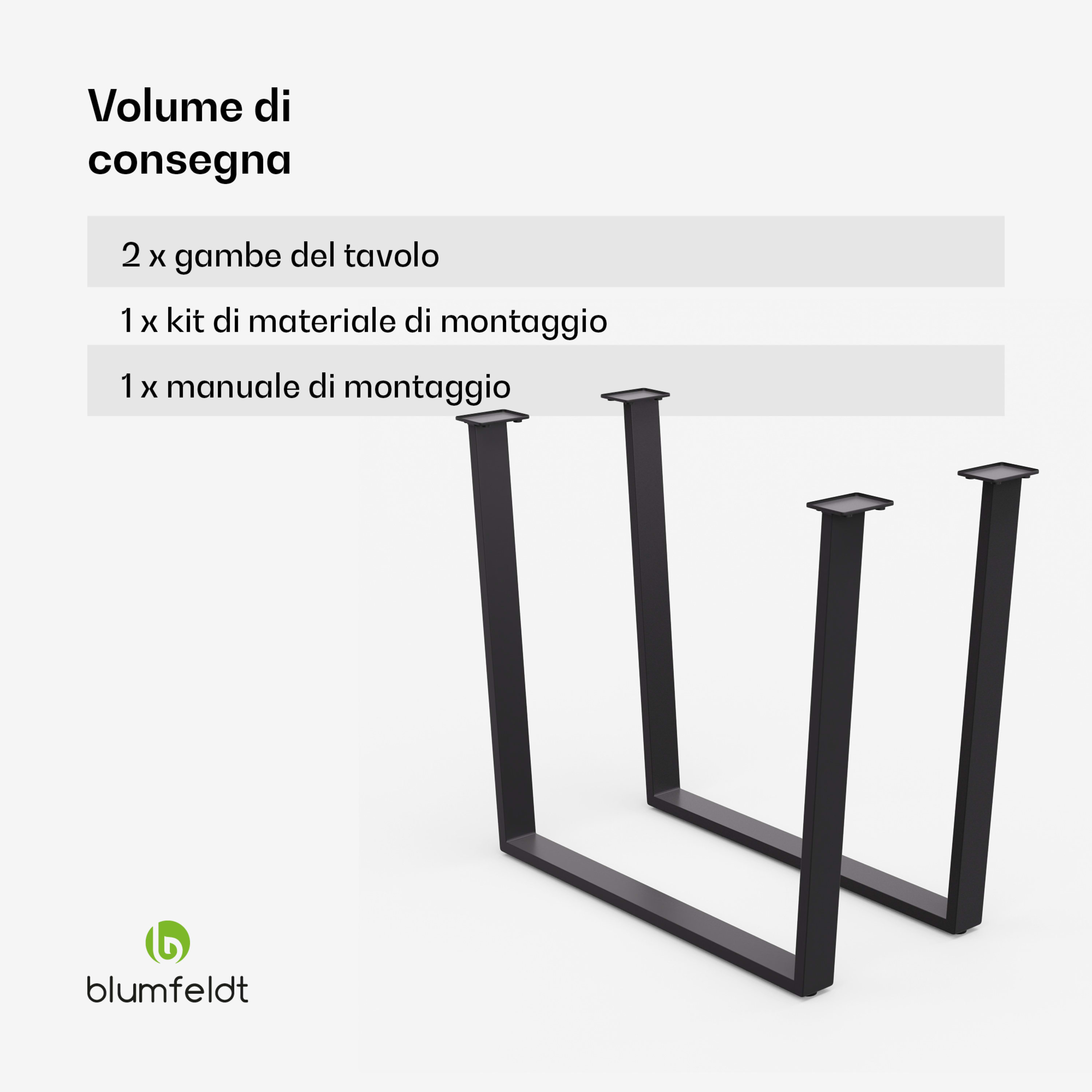 Ayr Table Legs | Gambe da tavolo, 72 x 72 cm | Metallo 82x72