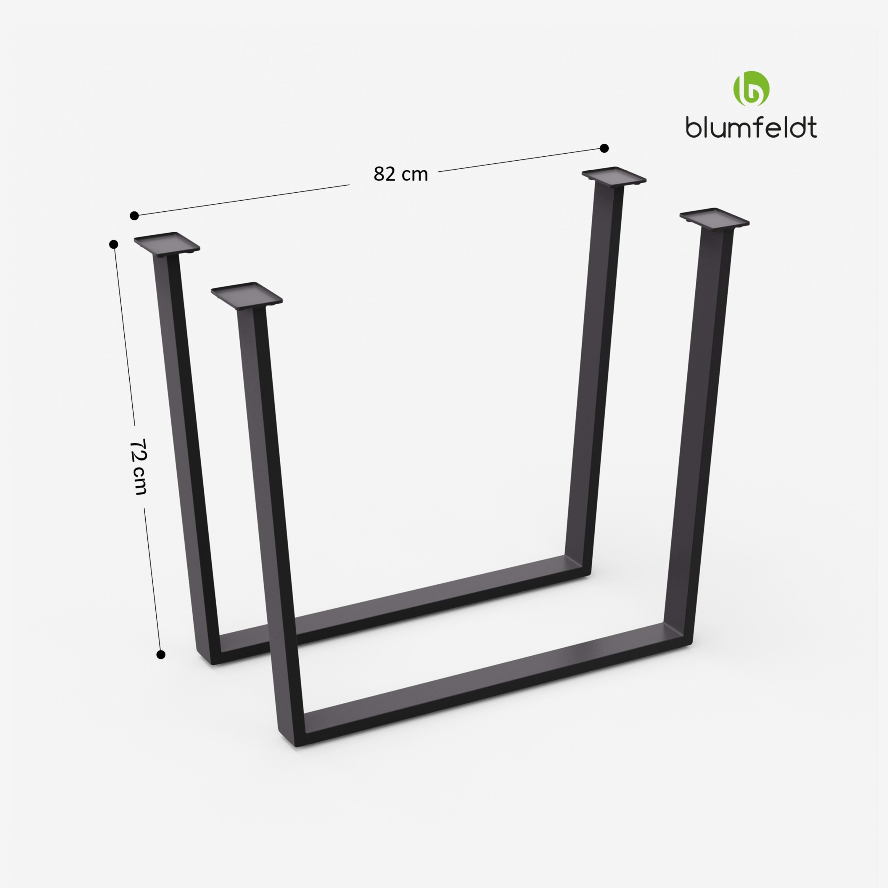 Ayr Table Legs | Gambe da tavolo, 72 x 72 cm | Metallo 82x72