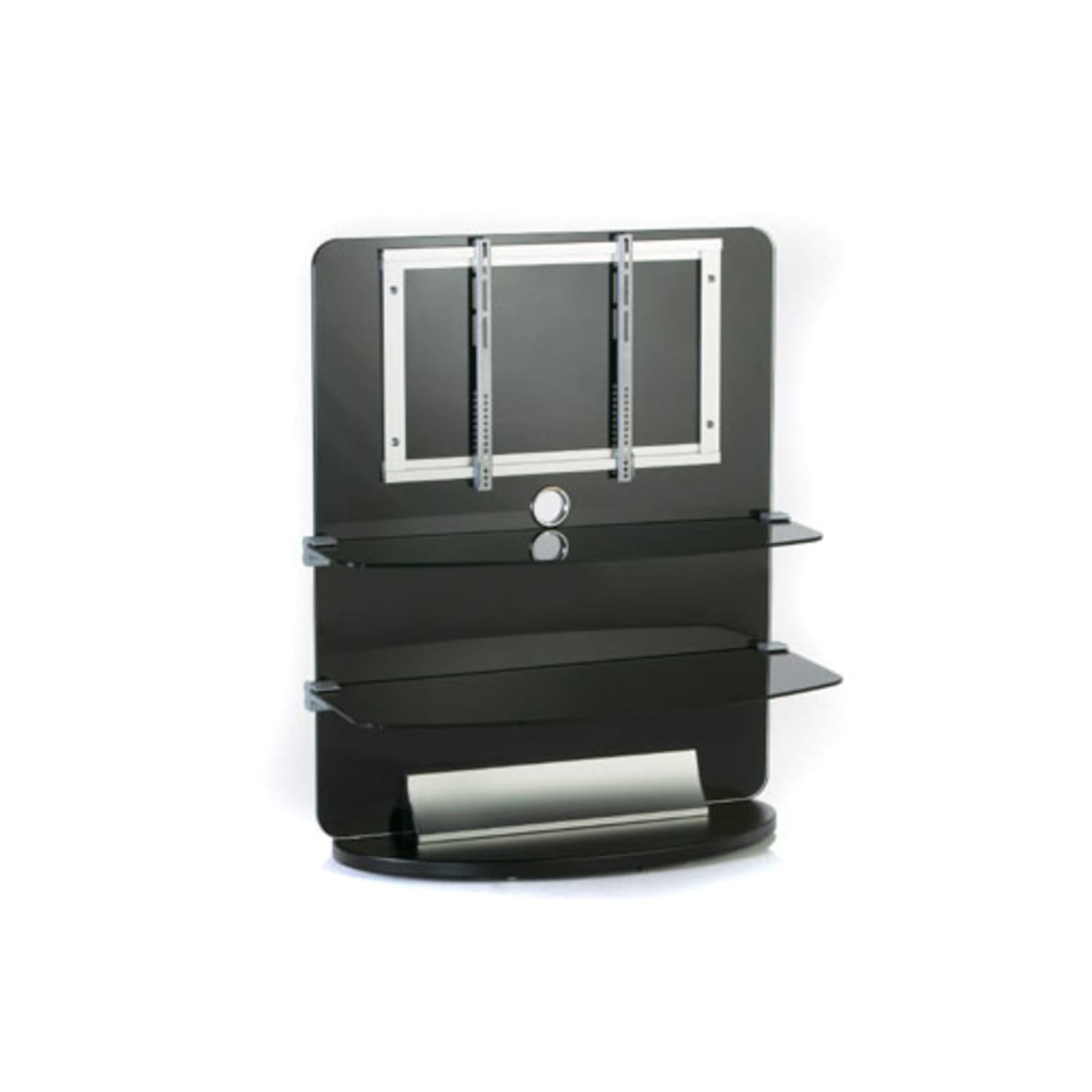 Electronic Star Meuble TV / support LCD en verre noir 2 étages