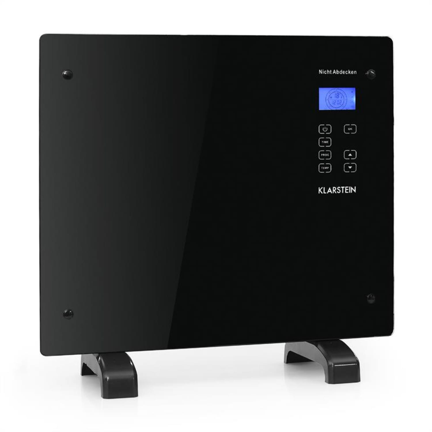 HT006GL Convection Heater 1000W Black Glass Design
