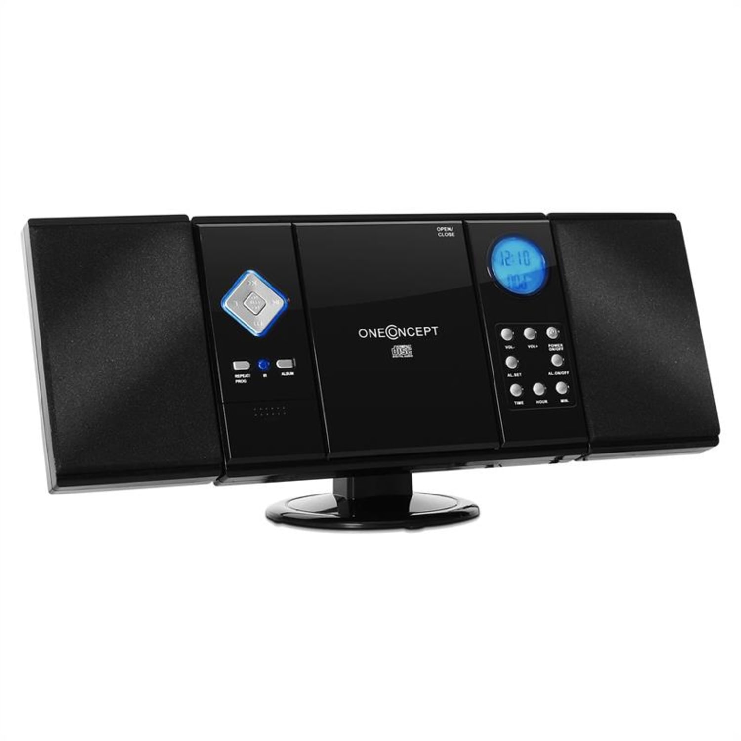 V-12, stereo zariadenie, čierne, MP3, CD, USB, SD