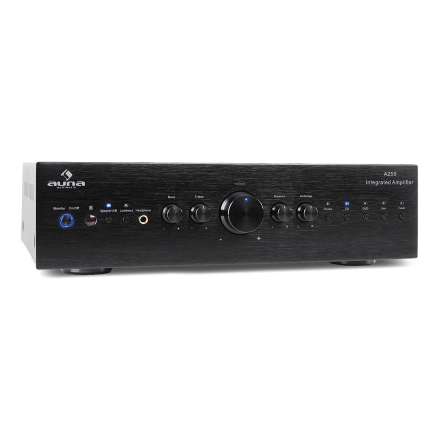 CD708 HIFI стерео усилвател 600W полирана алуминиева предна част черен