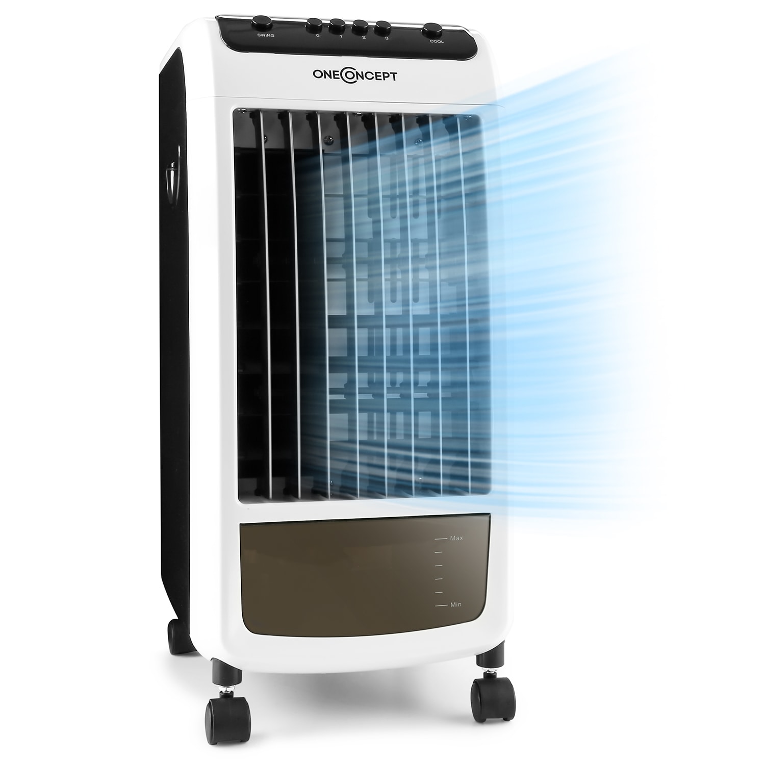 Carribean Blue raffrescatore evaporativo umidificatore ventilatore 400m³/h nero