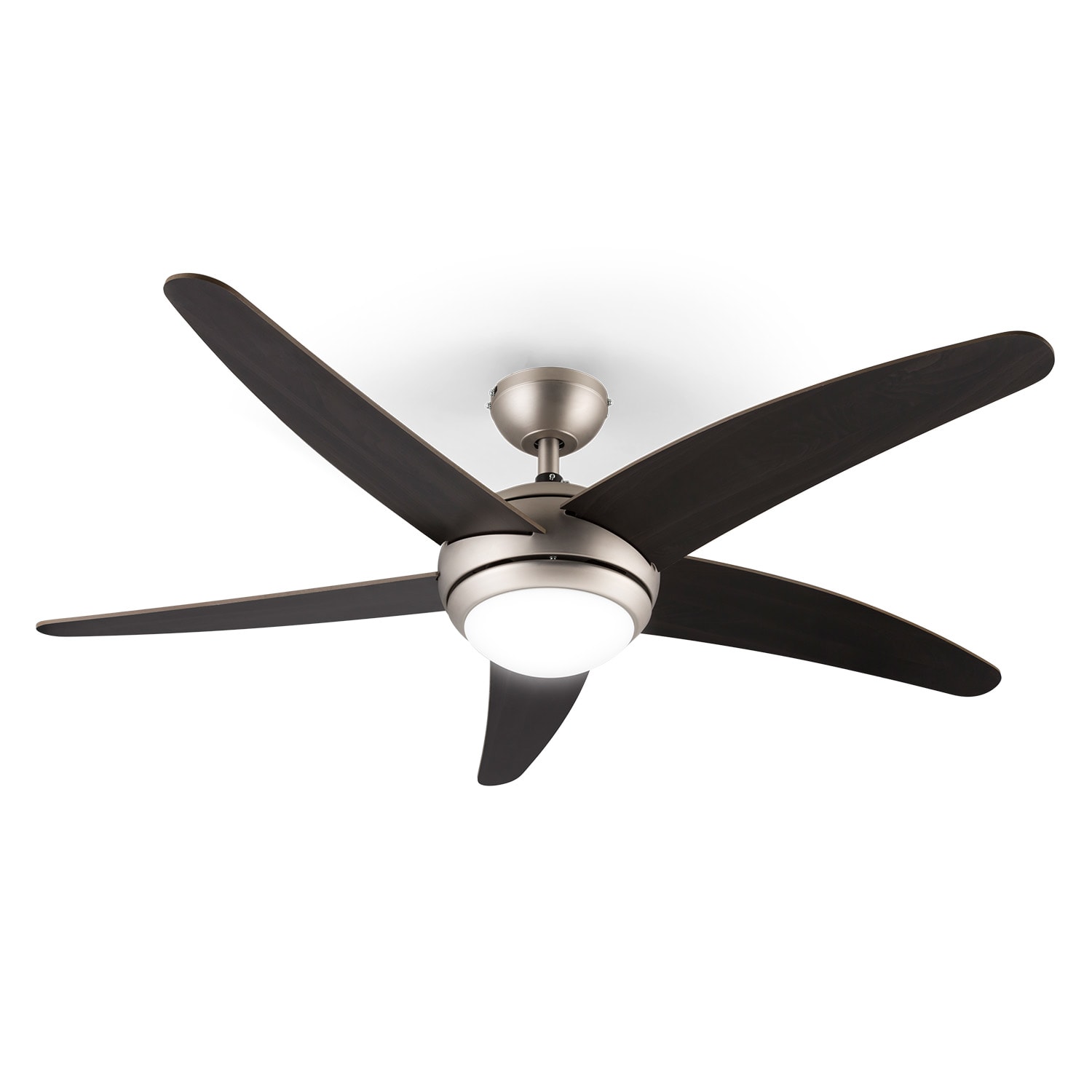 Bolero ventilateur de plafond 2-en-1 134 cm lampe 55 W pales en noyer télécommande