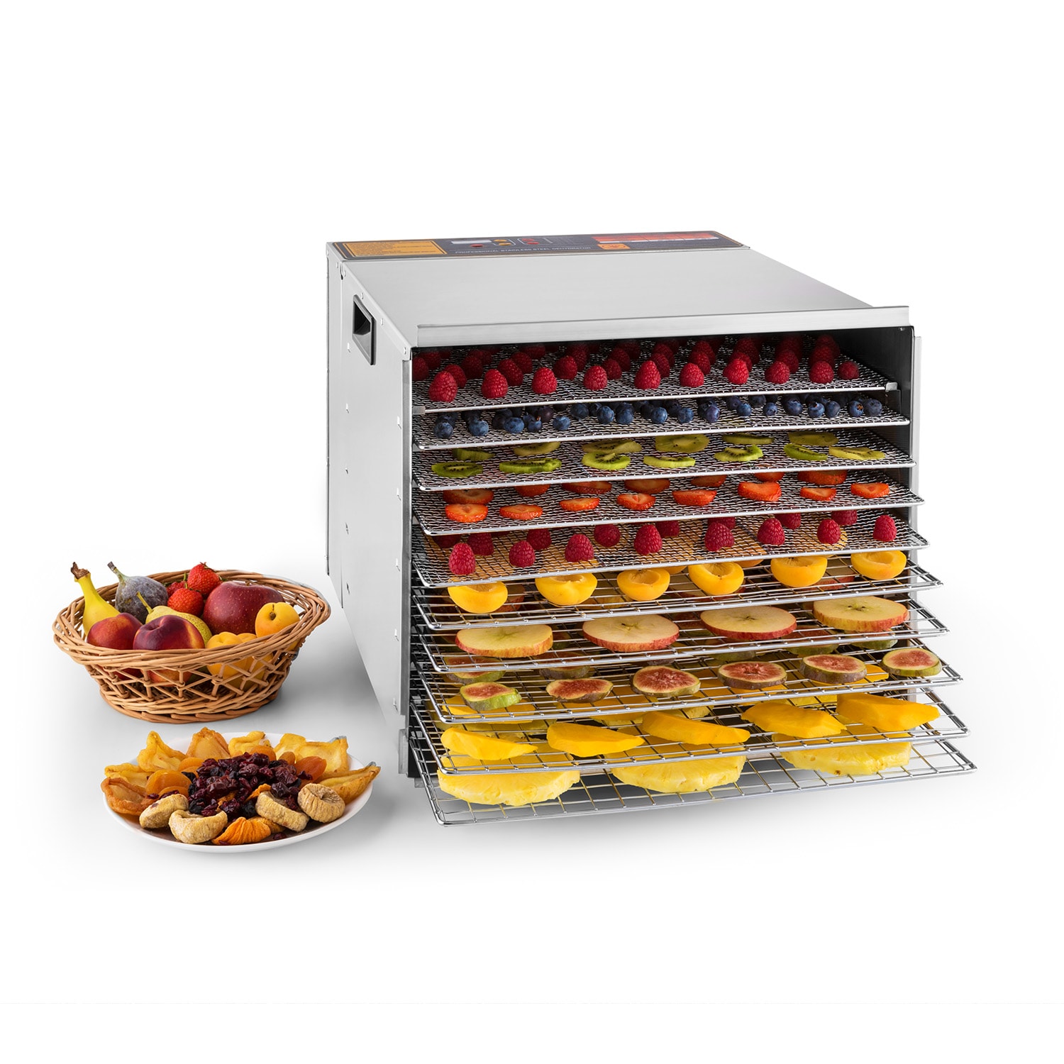 Fruit Jerky Steel 10 Dörrautomat 10 Etagen 1000 W Fläche: 1,5 m² Timer