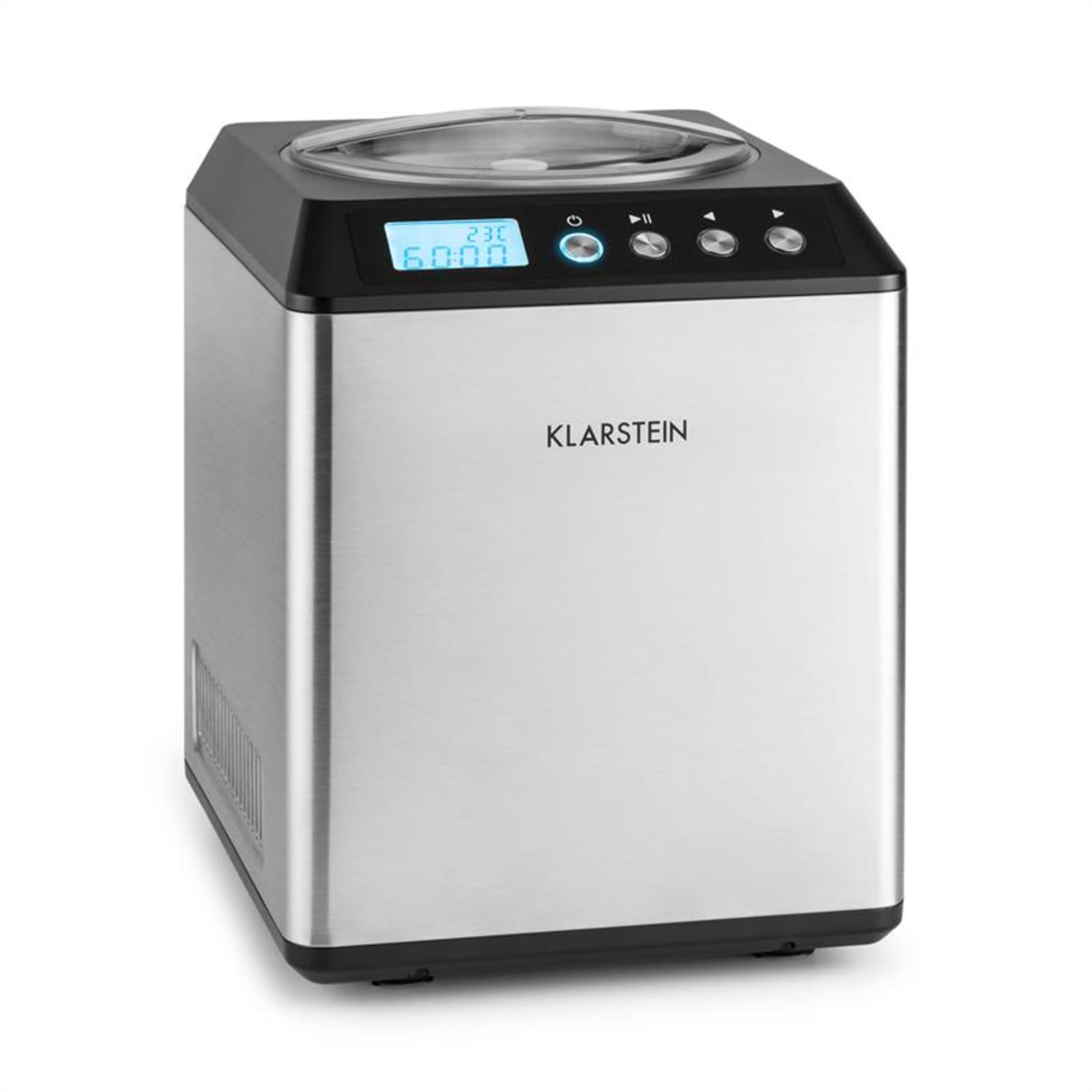 Vanilla Sky Eiscreme-Maschine Kompressor 2l 180W Edelstahl silber